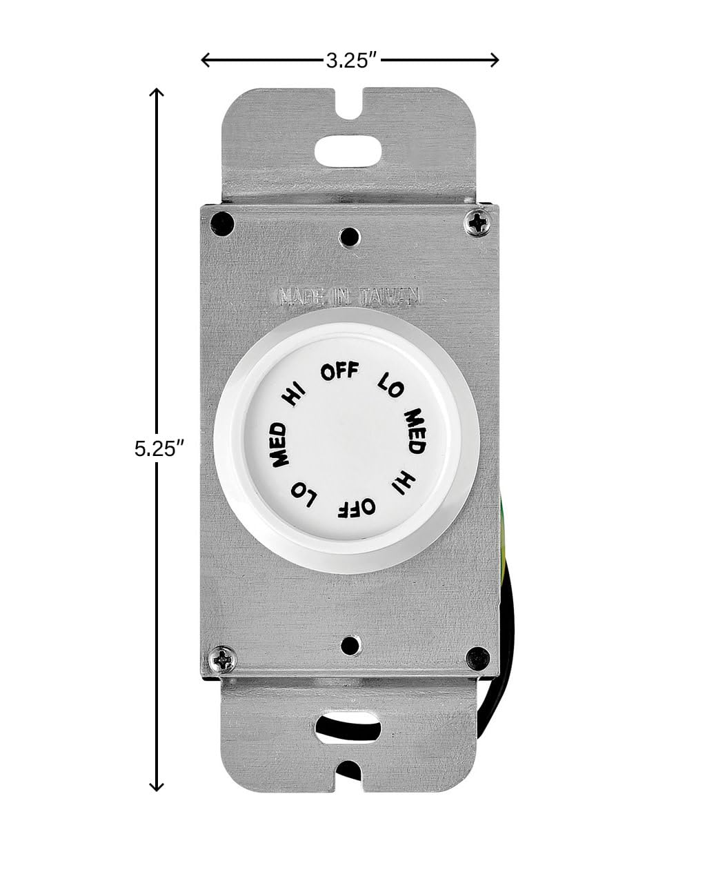 Hinkley 980010FAW 3-Speed Rotary Wall Control for Ceiling Fans - Perfect for Living Room, Bedroom & Office Fan Speed Adjustment