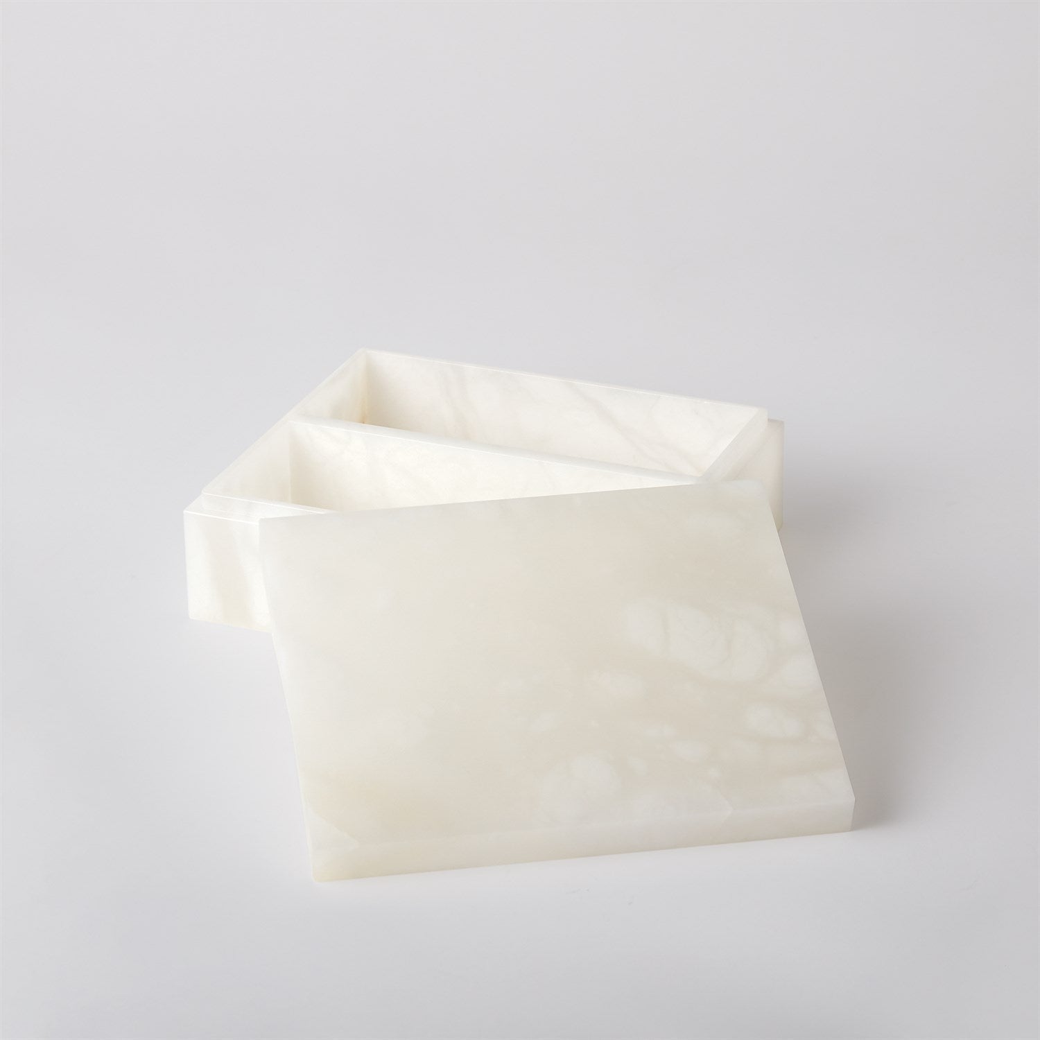 Premium Alabaster Amenities Box - Elegant Storage for Hotels, Spas & Home Decor | Perfect for Toiletries, Jewelry & Keepsakes