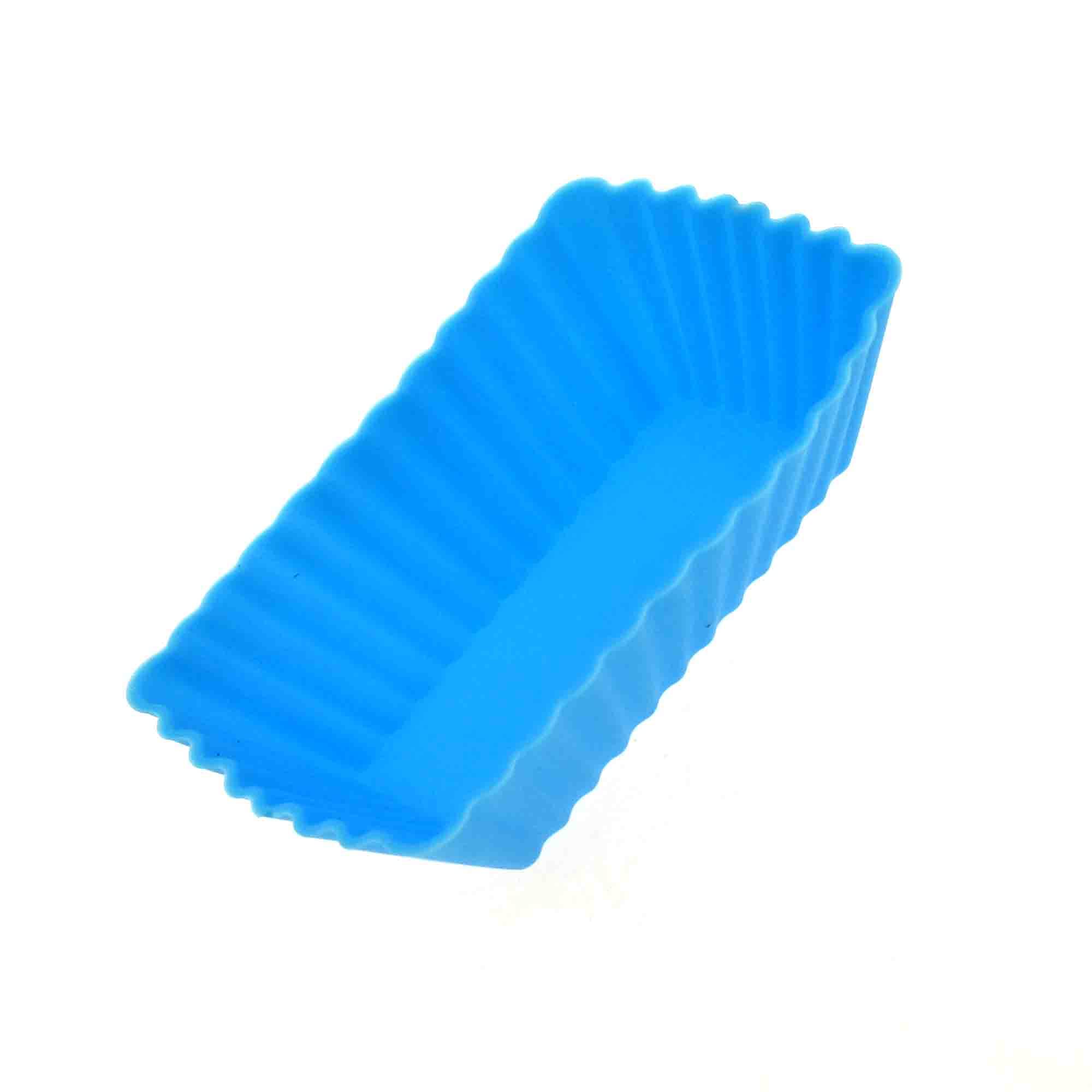 5Pcs Reusable Silicone Cupcake Baking Cups - Nonstick Muffin & Donut Pan Liners, Mini Cake Mold (8.5CM Rectangle, Random Colors) for Home Baking, Party Desserts & Kids Snacks