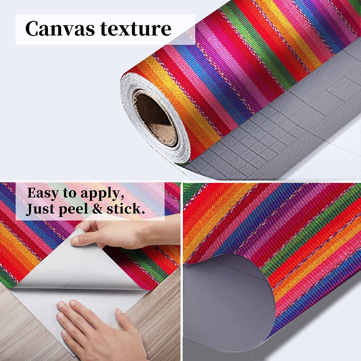 Self-Adhesive 3D Wallpaper - Cotton Linen Wool Textile Fabric Canvas for Bedroom, Living Room & Dorm Decor | Easy Peel & Stick Wall Mural for Walls, Ceiling & Wardrobe | Perfect for Home Renovation & Interior Design Projects