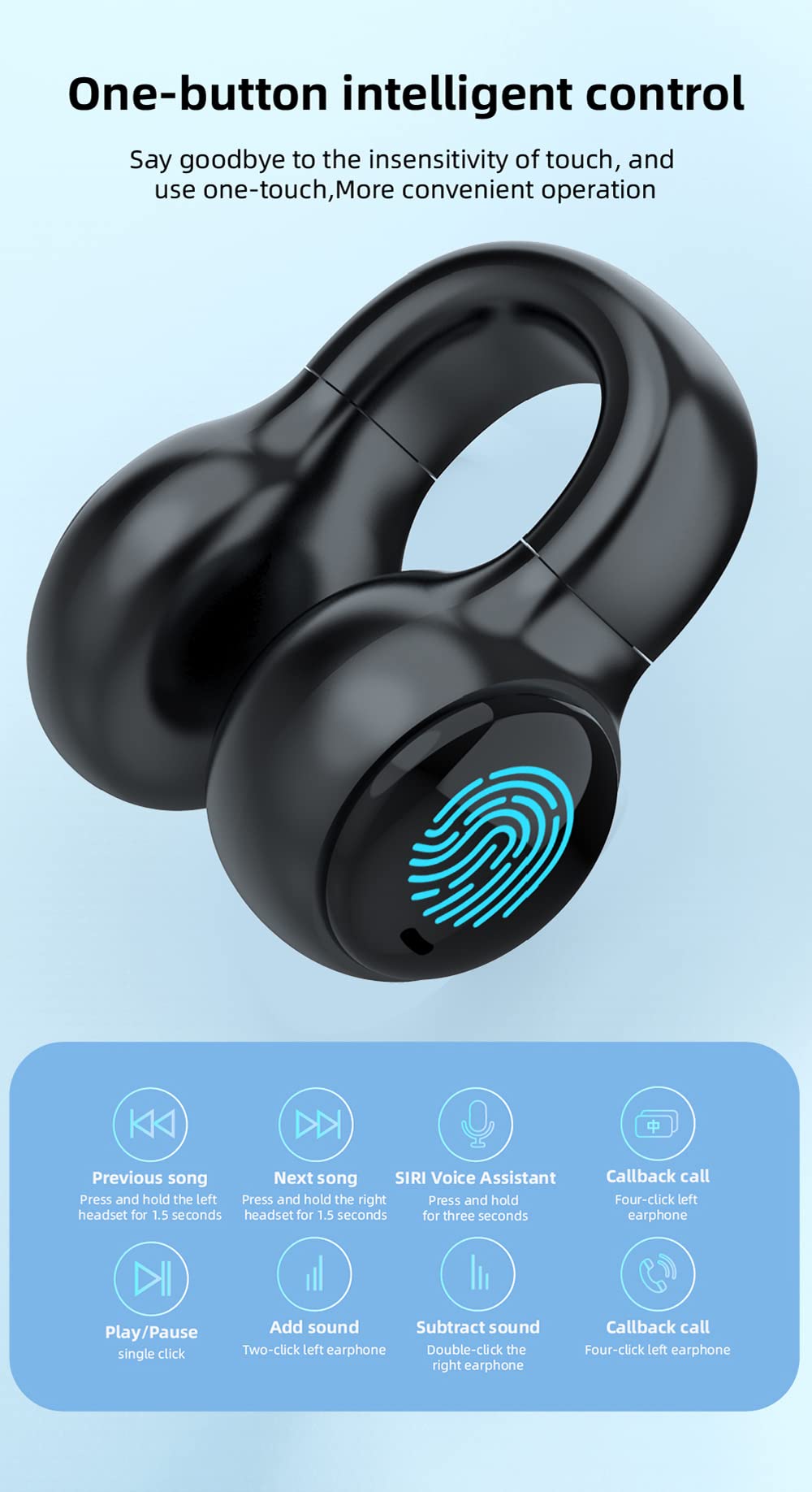 Open Ear Wireless Earbuds for Sports - Bluetooth Bone Conduction Headphones for Running, Cycling, Driving & Workout | Sweatproof Lightweight Comfortable Earphones for Gym, Jogging & Outdoor Activities