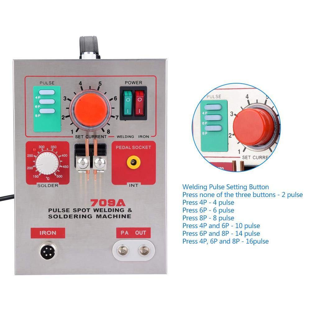 709A 3.2Kw Lithium Battery Spot Welder - DIY 18650 Battery Welding Machine with Soldering Pen (US Plug) | Perfect for Battery Pack Assembly, RC Models, and Electronics Repair Projects