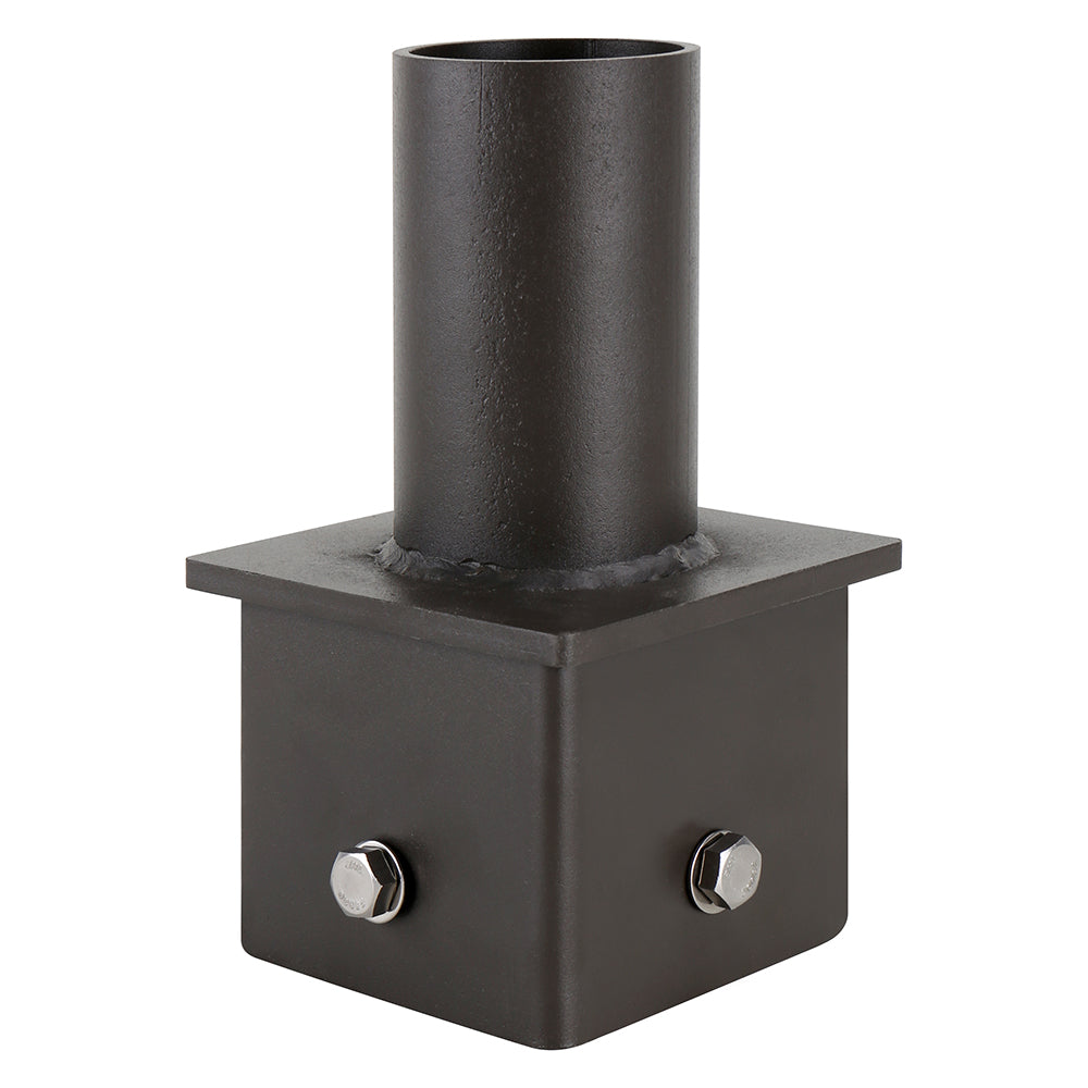 4 Square Pole Mount Tenon Adapter - Heavy Duty Electrical Conduit Fitting for Outdoor Lighting, Security Cameras & Solar Panels - Weatherproof & Durable for Easy Installation