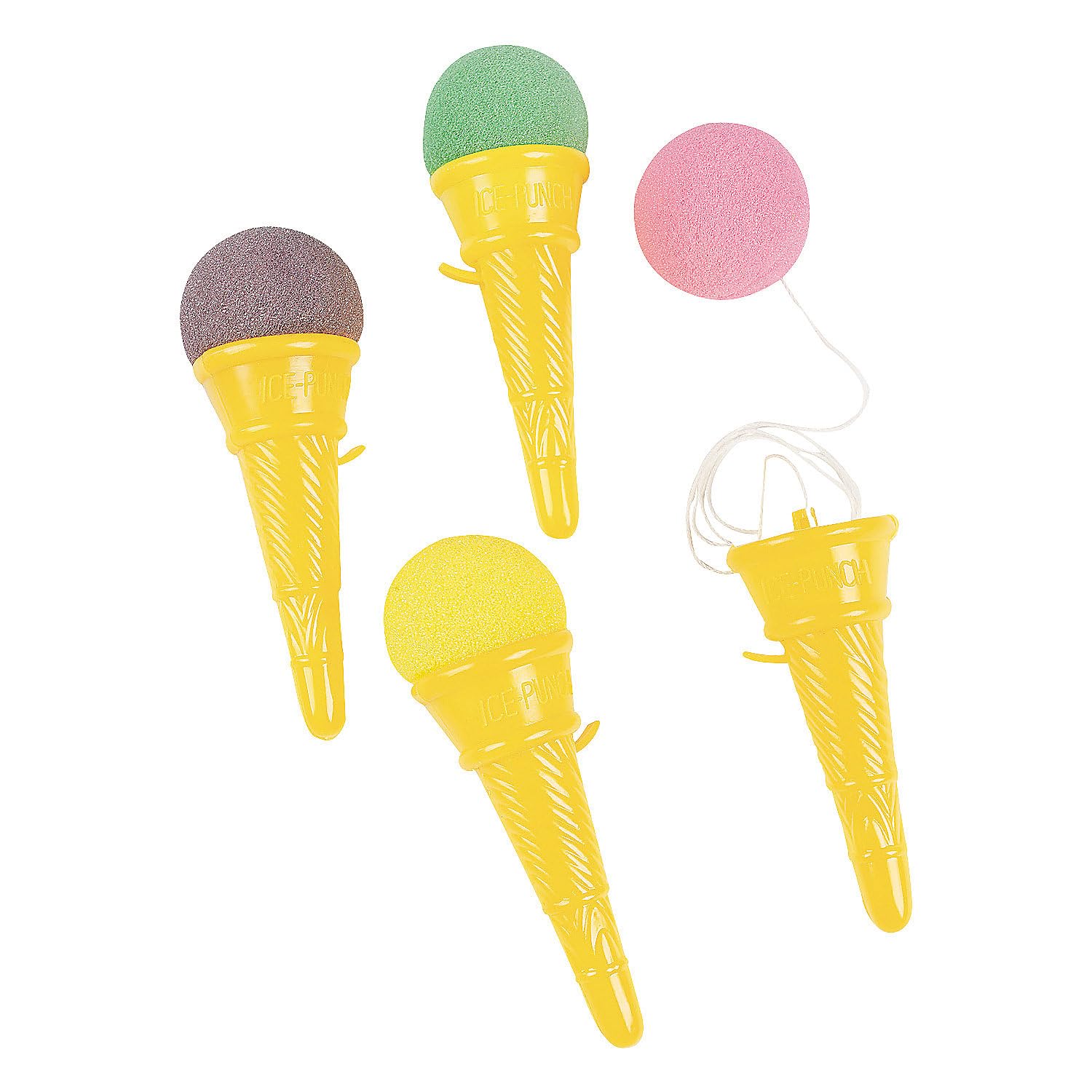 Ice Cream Cone Shooters Toys - Set of 12 for Parties & VBS Decor