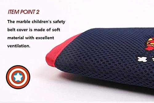 Spider-Man Black Kids Car Seat Belt Cover - Soft Marble Hero Safety Protector for Toddlers & Infants - Perfect for Cars, Strollers, and Travel Accessories
