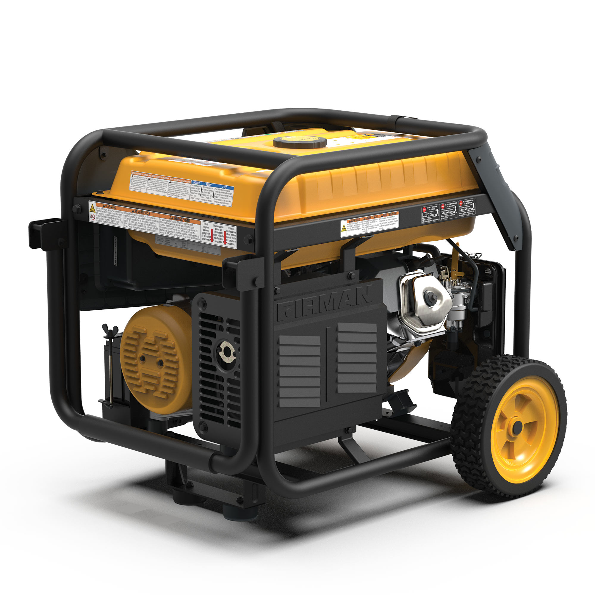 8000W Dual Fuel Portable Generator with Electric Start - 120V/240V Output for Camping, RV Trips & Emergency Power Backup
