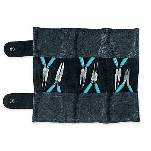 Xcelite C1KN 6-Piece Electronics Pliers Tool Kit with Pouch - Precision Needle Nose, Diagonal Cutters & More for DIY Electronics Repair & Jewelry Making