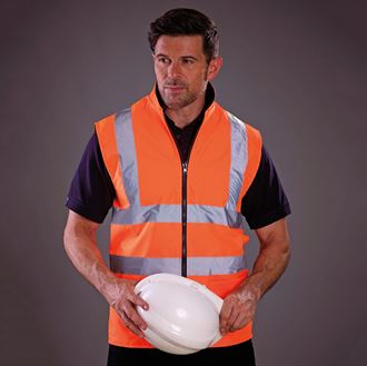 High Visibility Reversible Fleece Vest for Men & Women - Warm Reflective Safety Jacket for Outdoor Work, Running, Cycling, and Construction