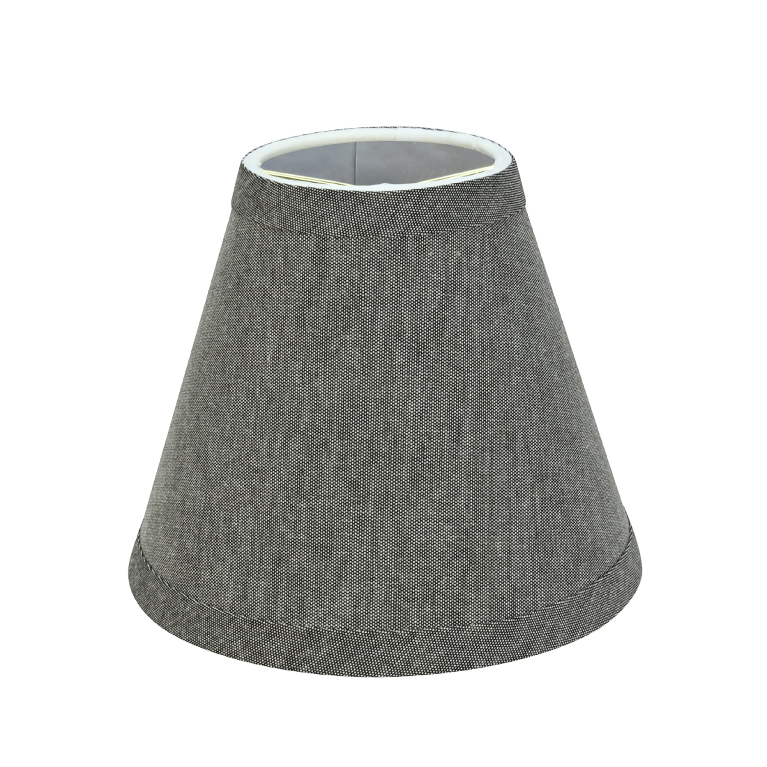 Aspen Creative 32122-2A Small Hardback Empire Chandelier Lamp Shades (2 Pack) - Grey Transitional Design, 6