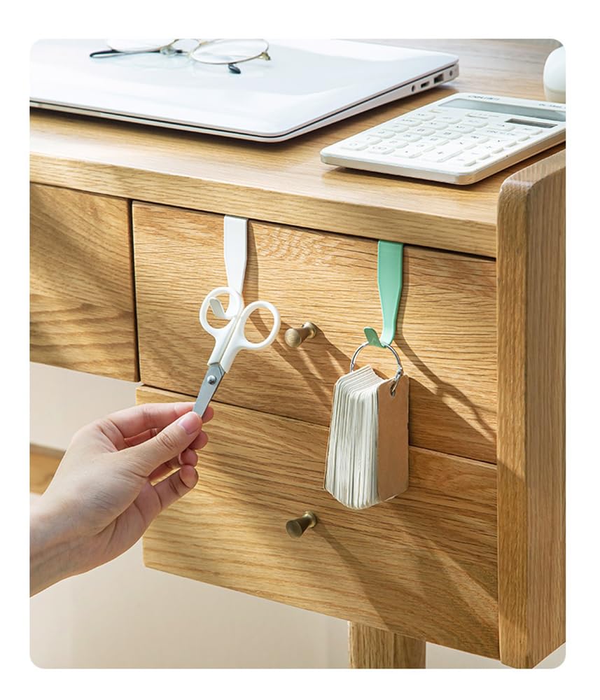 Eywlwaar Over The Cabinet Door Hooks - 4 Pack Single Hooks (Blue) - Space Saving Organizer for Kitchen, Bathroom & Closet Storage
