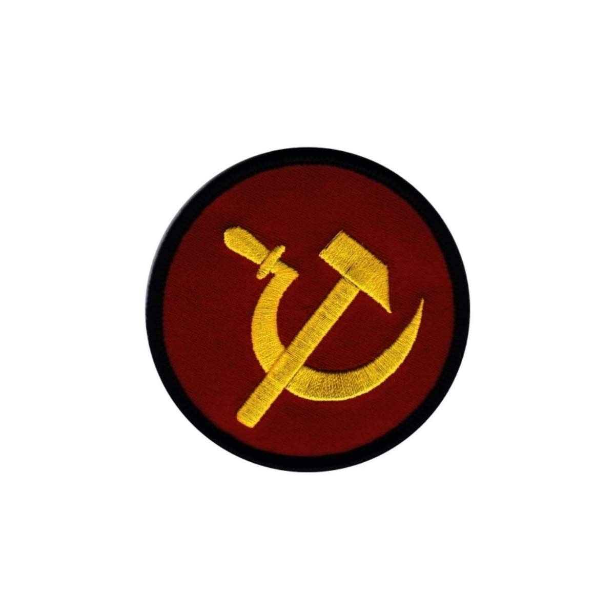 Hammer & Sickle Embroidered Iron On Patch - Vintage Communist Symbol Applique for Jackets, Bags & DIY Crafts
