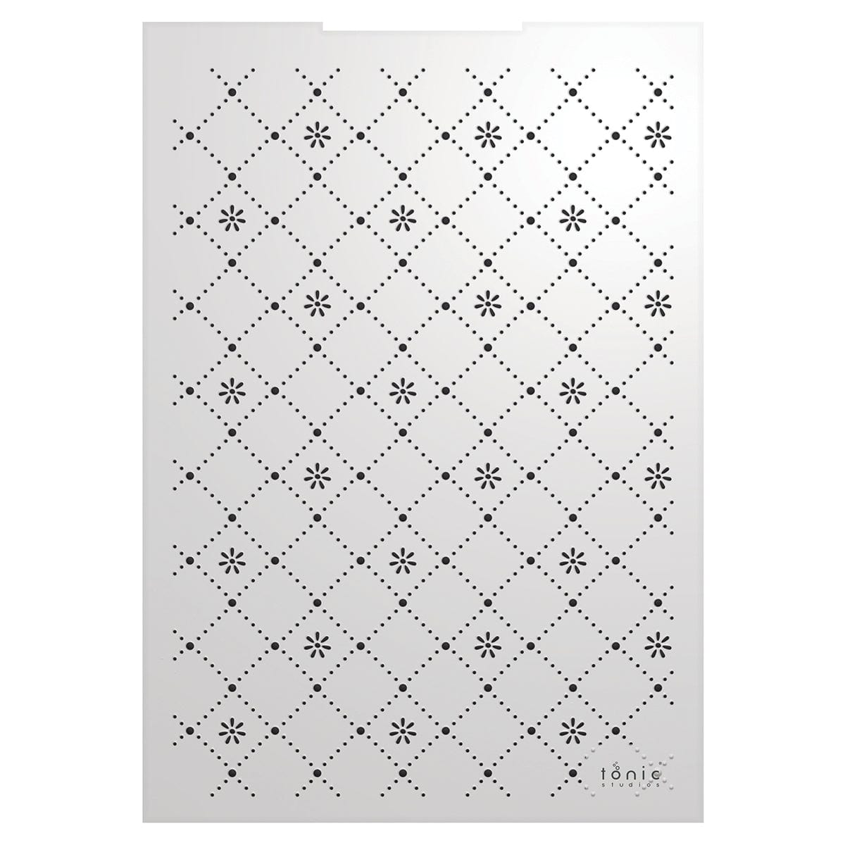 Cherished Moments Dotted Floral Lattice 3D Embossing Folder 5852e - Perfect for Scrapbooking, Card Making, and DIY Paper Crafts