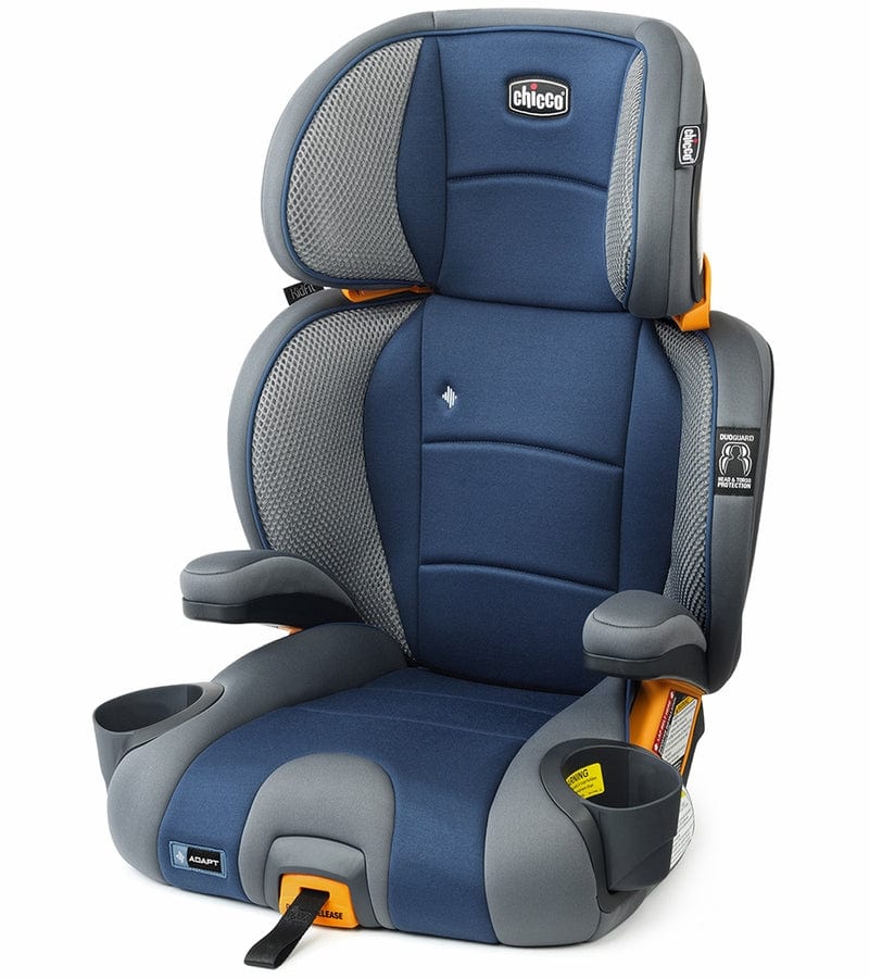 Chicco KidFit Adapt Plus 2-in-1 Belt Positioning Booster Car Seat - Vapor Gray | Safe & Comfortable for Kids 4-10 Years | Ideal for School, Travel & Family Road Trips
