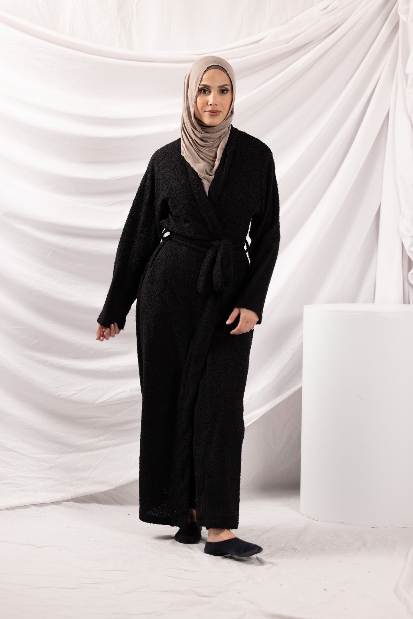 Cozy Crescent Teddy Maxi Cardigan for Women - Soft Long Knit Sweater Wrap - Perfect for Fall, Winter & Layering Outfits