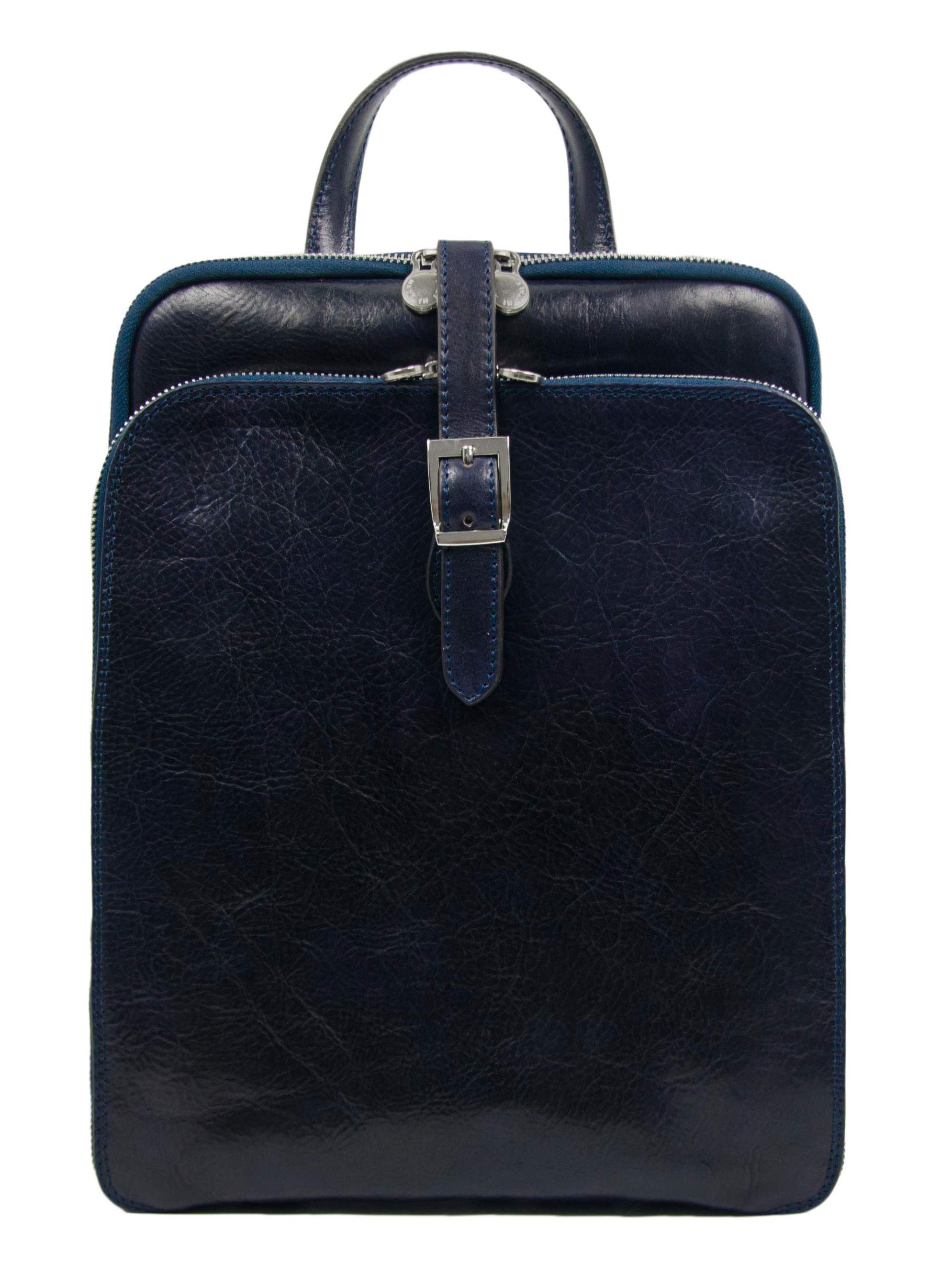 Durable Leather Backpack Convertible to Shoulder Bag - Handmade Laptop Bag for 12 Inch Devices | Perfect for Work, Travel & School