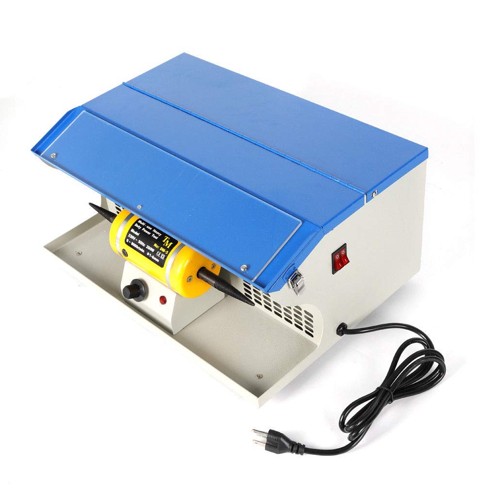 KPfaster 200W Jewelry Polishing Buffing Machine with Dust Collector - Compact Table Top Polisher for Jewelry Making, Metal Finishing & DIY Crafts - Perfect for Home Workshops & Professional Jewelers