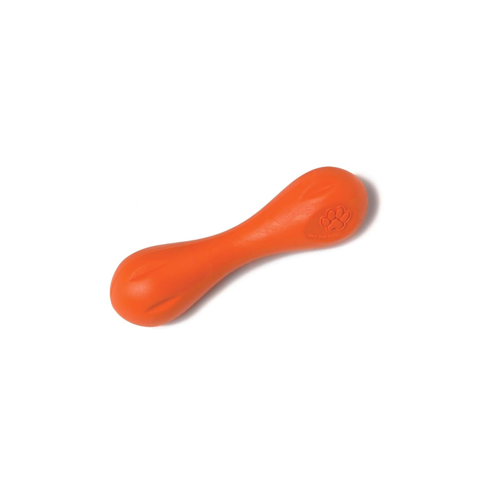 **Hurley West Paw Dog Toy - Orange Chew Bone for Aggressive Chewers, Durable & Non-Toxic - Perfect for Fetch, Training & Indoor/Outdoor Play**