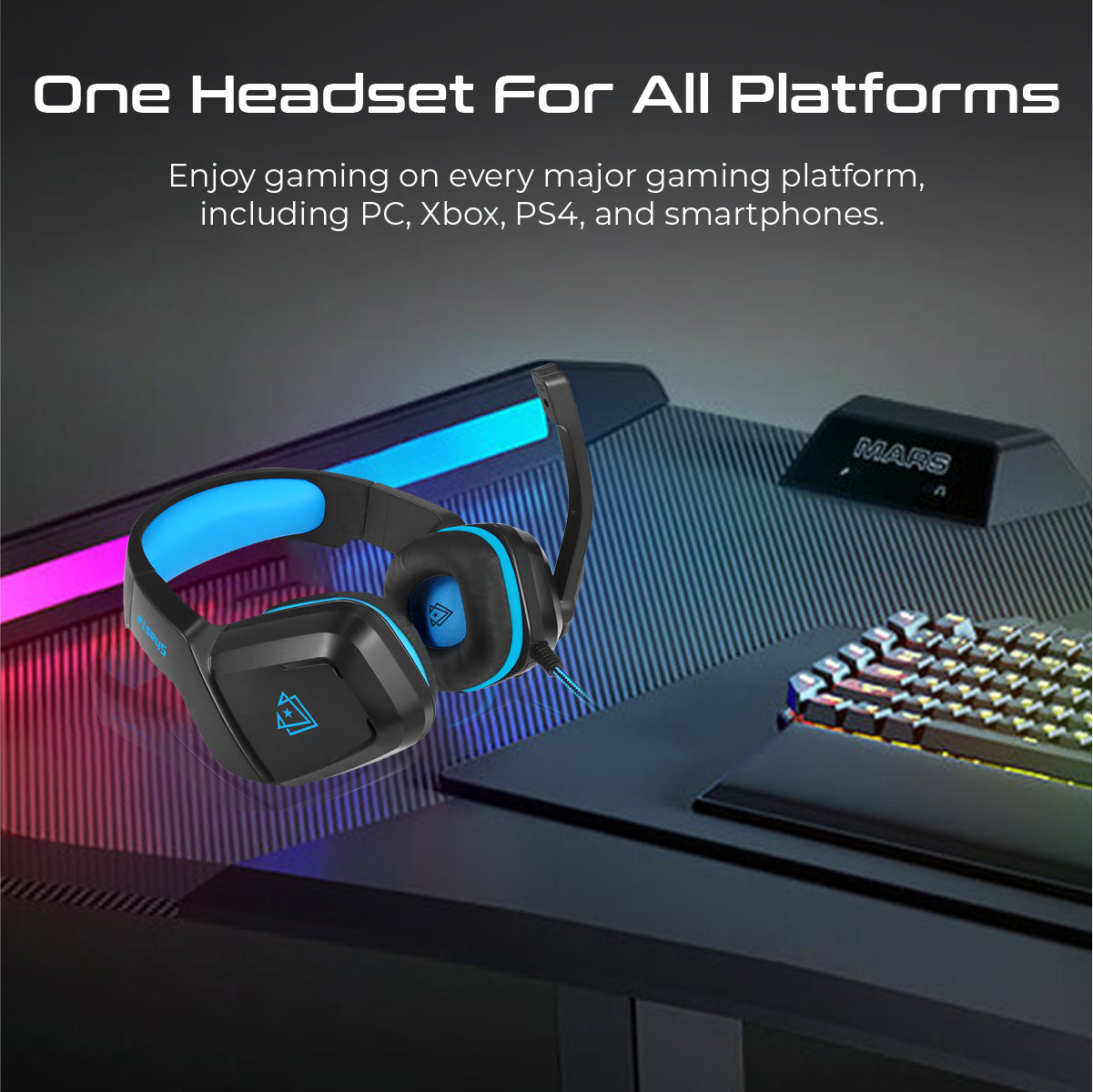 Premium Ambient Noise Isolation Over-Ear Gaming Headset with Crystal Clear Sound - Perfect for PC, PS5, Xbox Gaming & Music Listening
