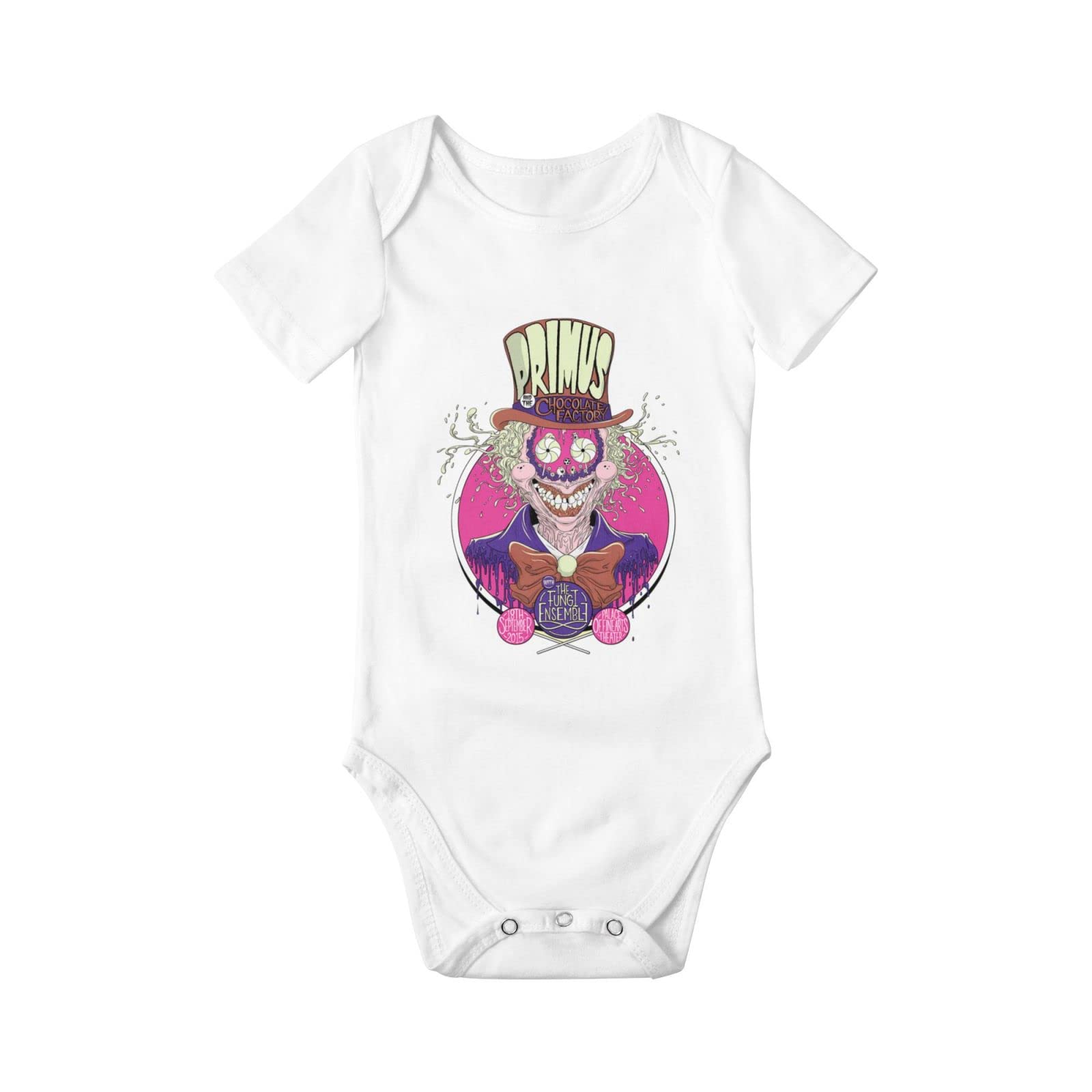 Priimus Band Baby Onesie - Soft Cotton Unisex Newborn Romper, 3D Printed Short Sleeve Bodysuit | Cute & Comfortable Outfit for 0-18 Months Baby Boys & Girls | Perfect for Playtime, Photo Shoots & Everyday Wear
