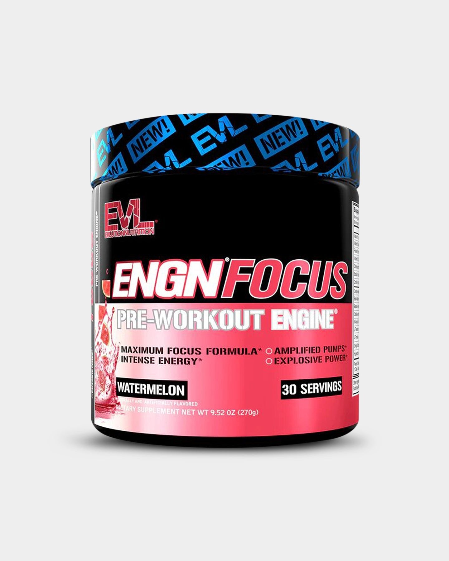 EVLUTION NUTRITION ENGN Focus Pre Workout Powder - Energy & Focus Supplement for Gym, Workouts & Fitness Training - Best for Bodybuilding, Weightlifting & Athletic Performance
