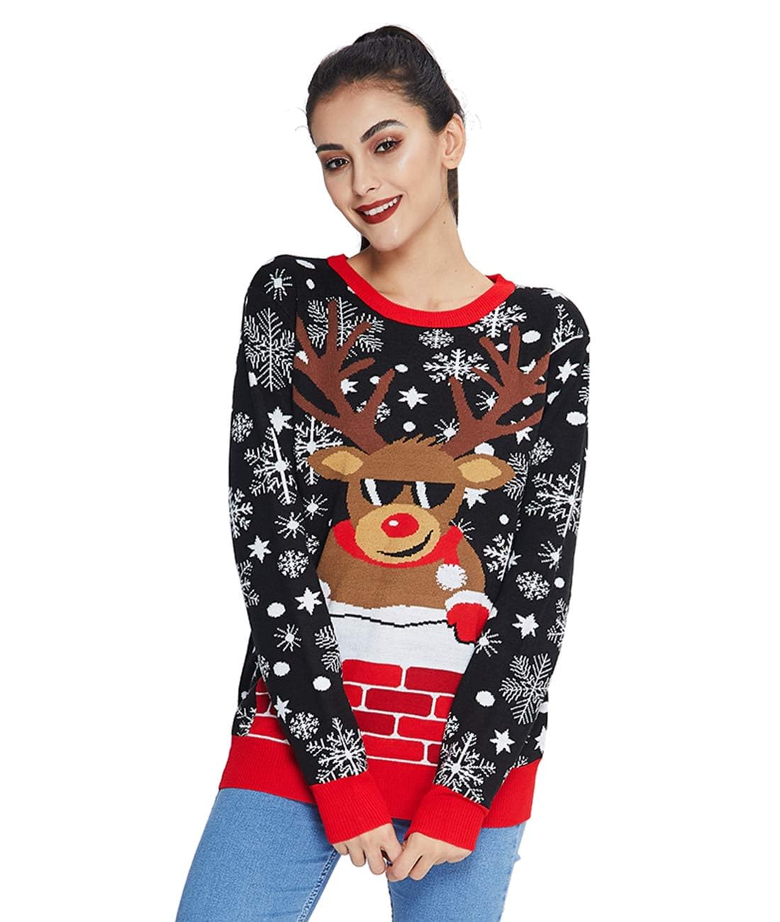 Funny Ugly Christmas Sweater for Men - Long Sleeve Knitted Holiday Pullover Jumper | Perfect for Xmas Parties, Family Gatherings & Festive Photos