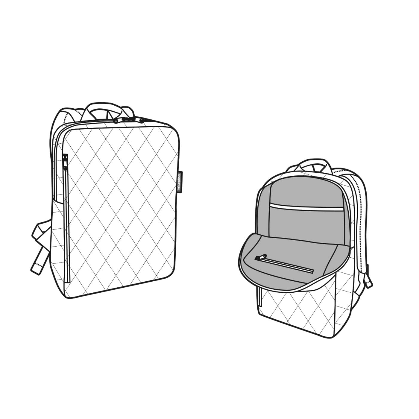 Reisenthel Classic M Backpack - Thoughtful Design with Modern Mesh Back & Rectangular Base for Stability - Perfect for Work, School & Travel