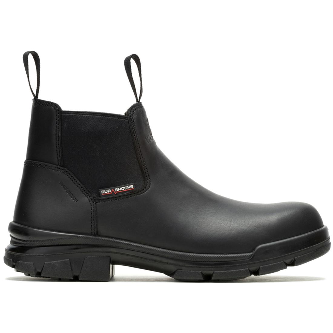 DuraShocks® SR Icon Soft Toe Romeo Chelsea Work Boot for Men - Black Slip Resistant Safety Shoes for Construction, Warehouse & Outdoor Work