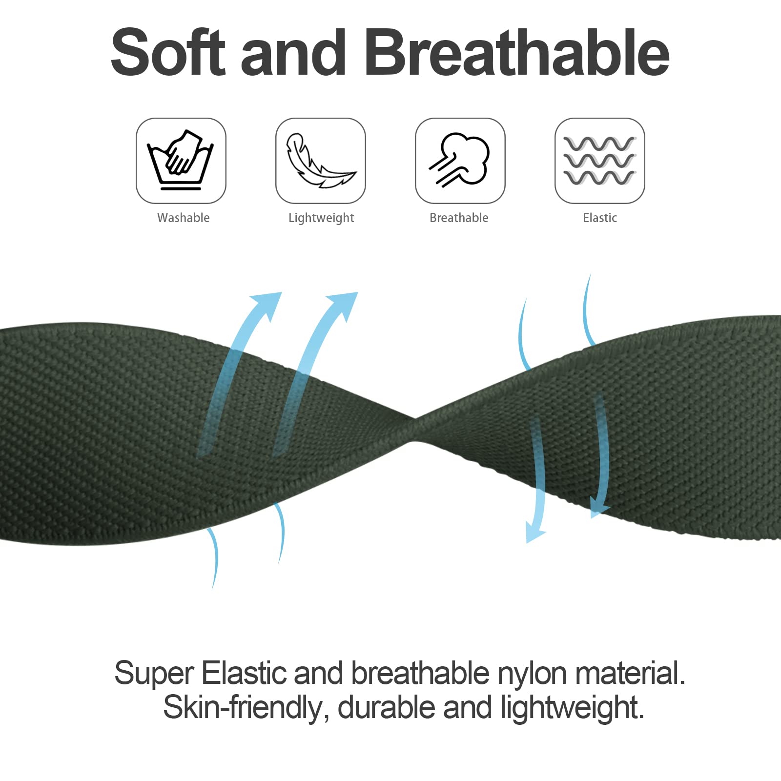 Stretchy Nylon Solo Loop Band Compatible with Apple Watch 42mm/44mm/45mm/46mm/49mm - Braided Sport Strap for iWatch Series 10/9/8/7/6/5/4/3/2/1 SE & Ultra - Women & Men - Leopard, Black, Clover - Perfect for Workouts, Running & Everyday Wear