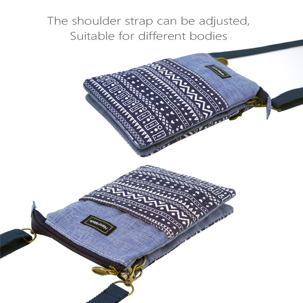 Spacious Canvas Crossbody Phone Purse Wallet with Adjustable Shoulder Strap for Women & Teen Girls - Perfect for Travel, Shopping, and Daily Essentials