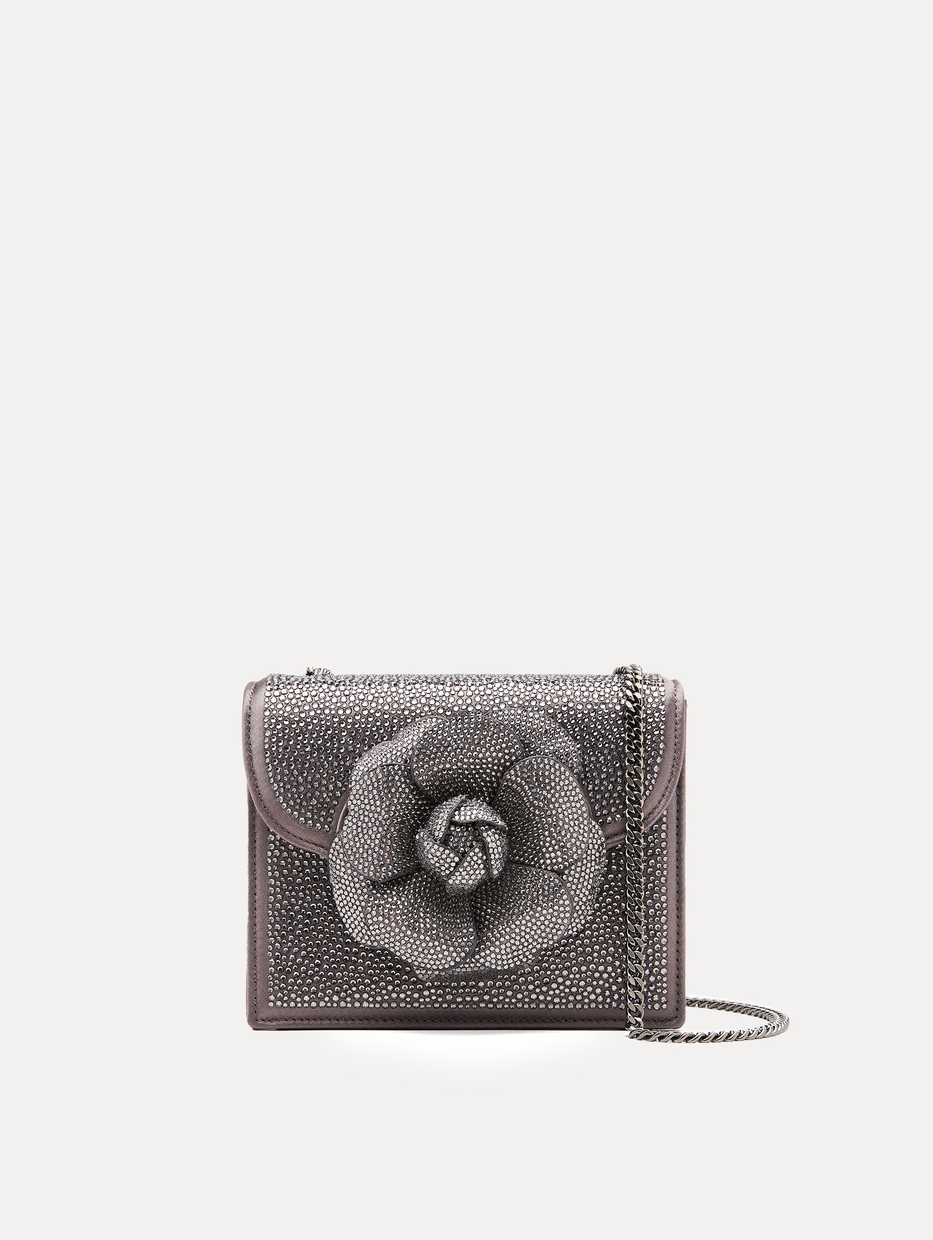 Elegant Crystal Pavé Mini TRO Crossbody Bag for Women - Perfect for Evening Parties, Weddings & Special Occasions