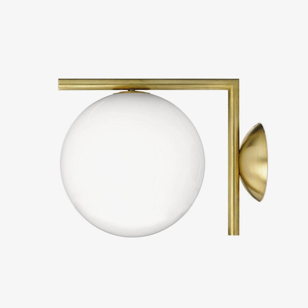 Handmade Blown Glass Opal Wall Sconce - Elegant Lighting Fixture for Bedroom, Living Room & Hallway Decor