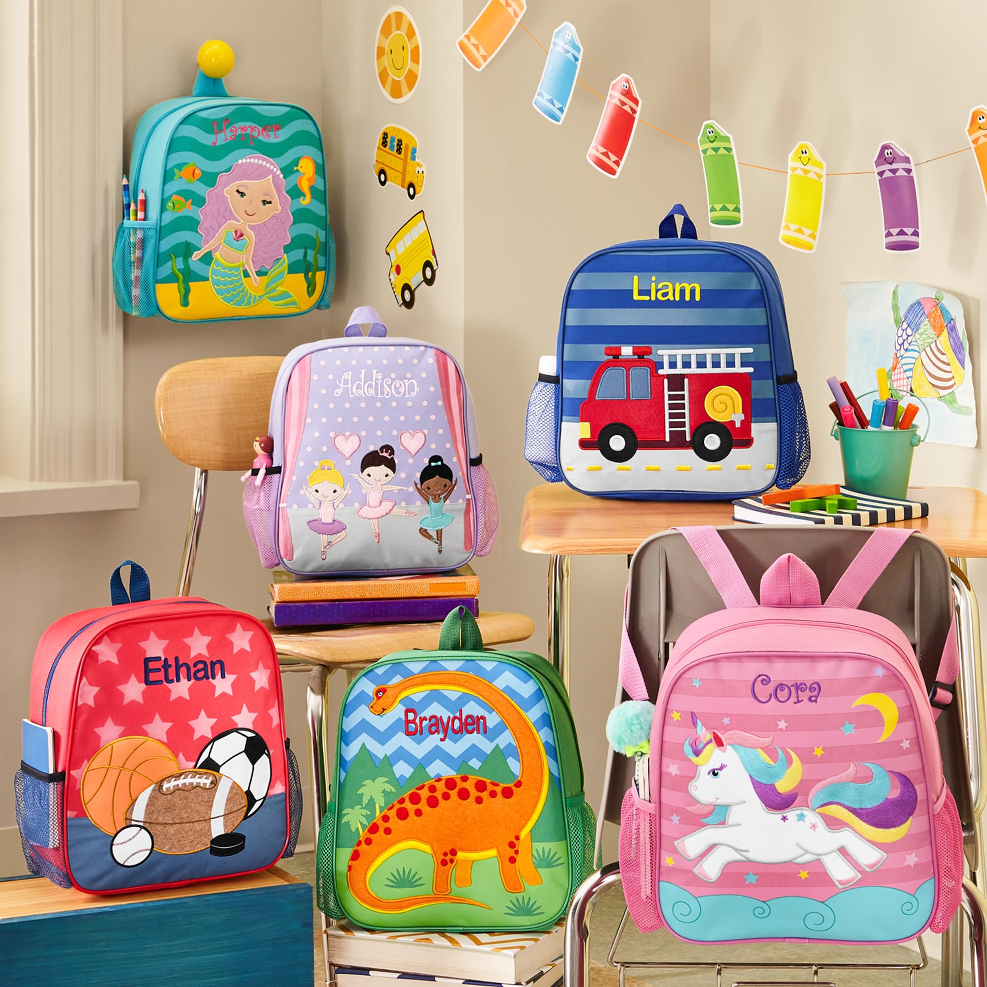 Personalized Mermaid Backpack for Kids - School & Preschool Use