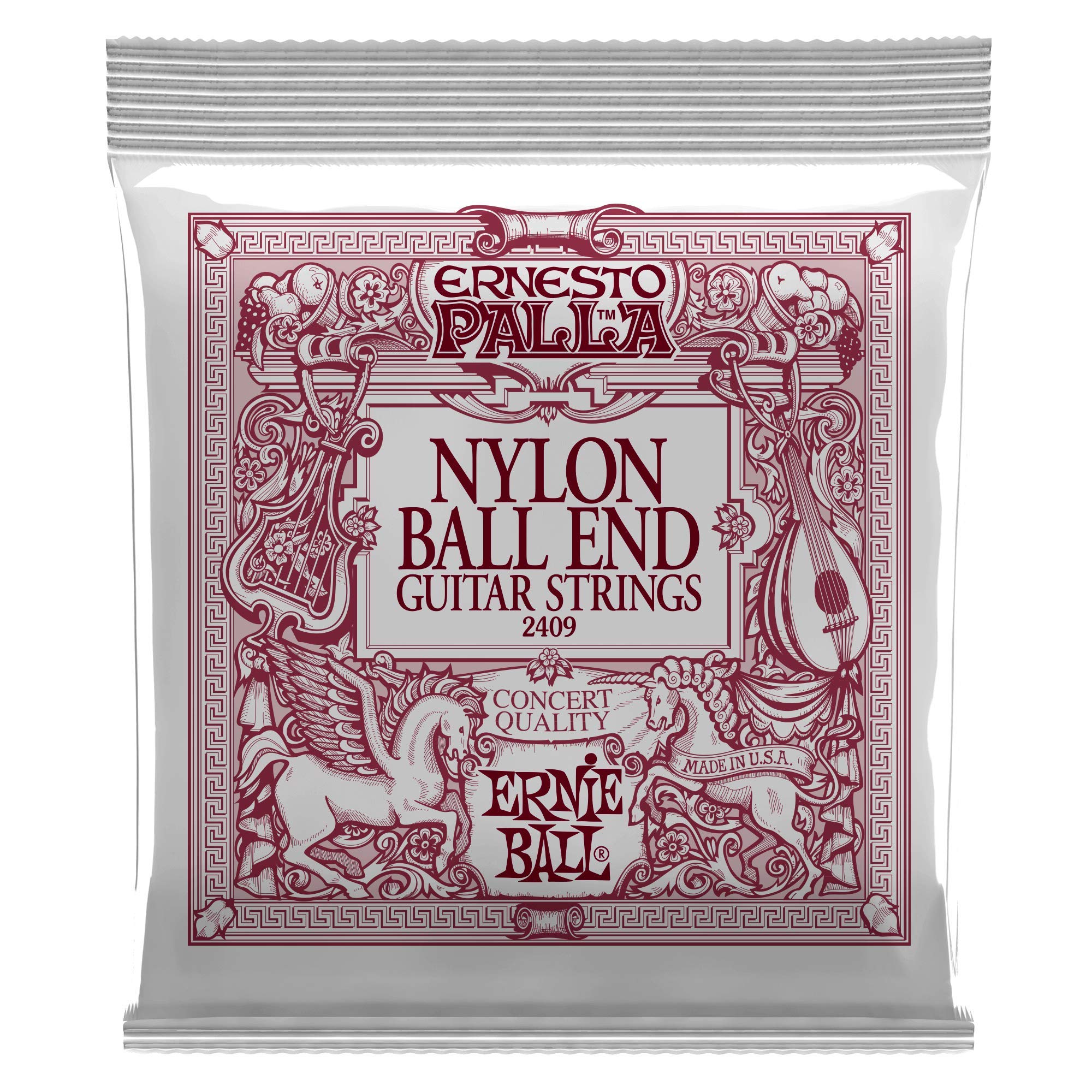 6-Pack Ernie Ball Ernesto Palla Nylon Ball End Acoustic Guitar Strings - Perfect for Classical & Flamenco Guitar Players