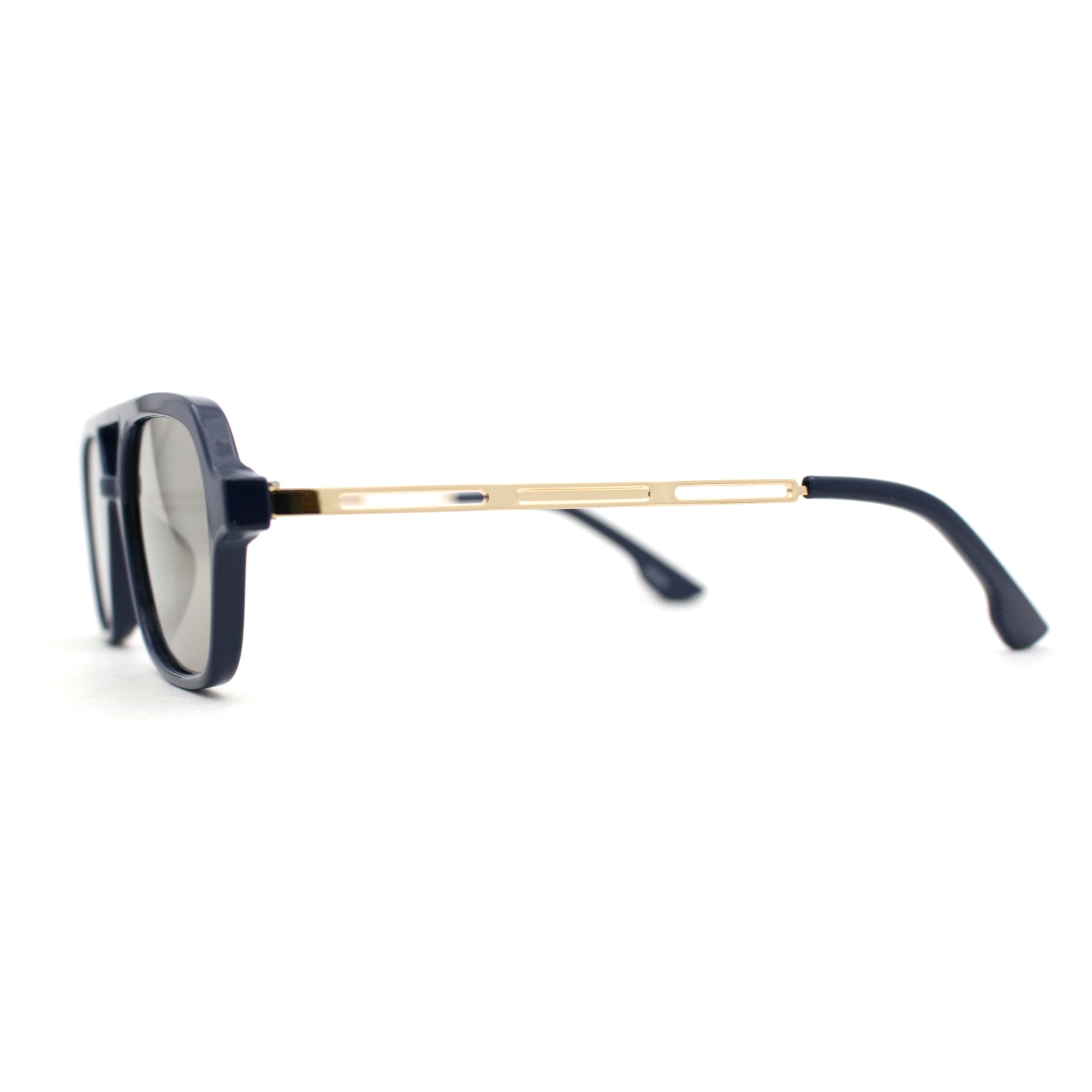 Classic Men's Thin Snug Flat Top Double Bridge Racer Plastic Sunglasses - UV Protection, Lightweight & Stylish for Driving, Running, Outdoor Sports & Beach Activities