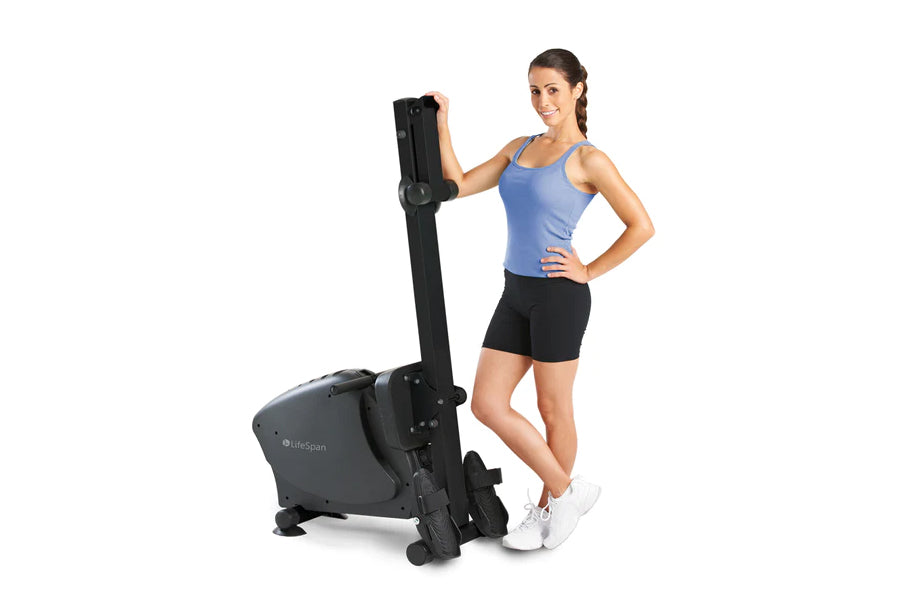 LifeSpan RW1000 Indoor Rowing Machine - Quiet Magnetic Resistance Rower for Home Gym, Full Body Workout - Perfect for Cardio Training, Weight Loss & Small Spaces