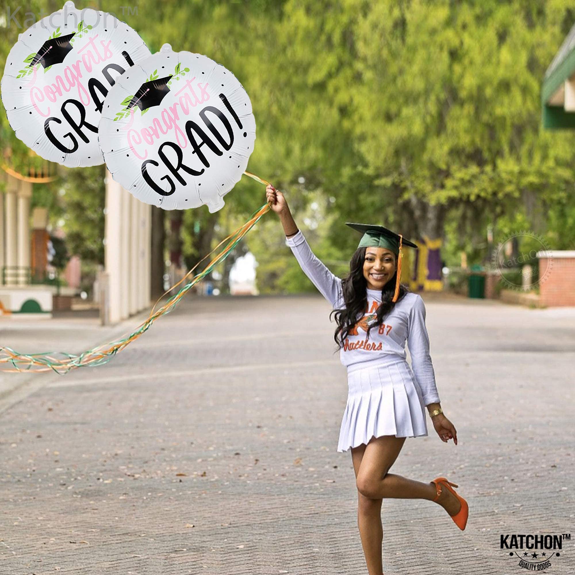 KatchOn 18 Inch Big Congrats Graduation Balloons - Class of 2025 Decorations | Graduation Party Supplies for 2025 | Perfect for Graduation Ceremonies, Parties & Photo Backdrops