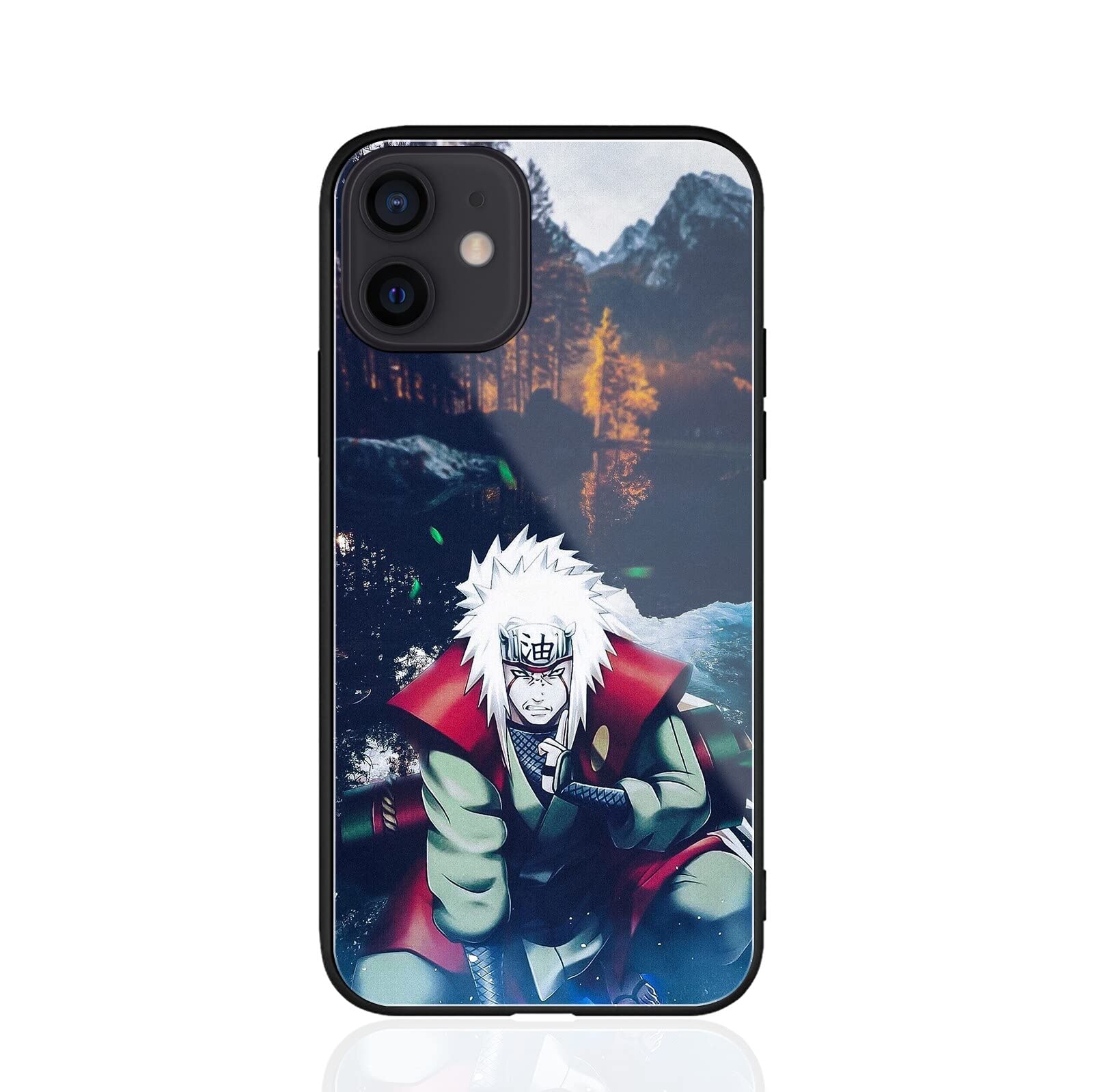 Japanese Anime Jiraiya Glossy Glass Phone Case for iPhone X - Protective Manga Cover Shell with Shatterproof Design | Perfect for Anime Fans, Cosplay Events & Daily Use
