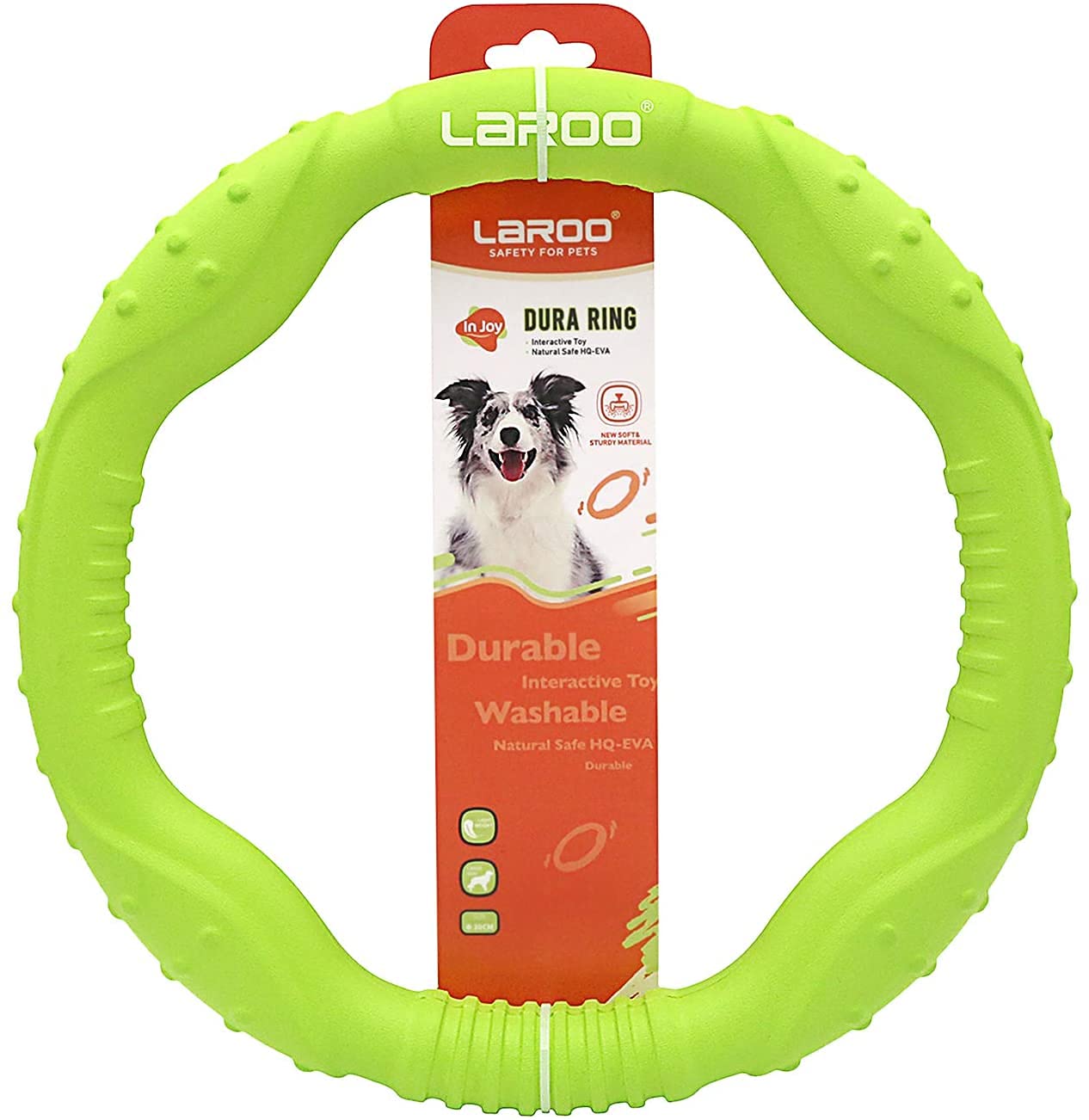 Durable Dog Toys for Aggressive Chewers - Floating Chew Proof Flying Disc & Interactive Tug Toy for Large Dogs - Tough Teething Toys for Puppies & Adult Dogs - Perfect for Outdoor Play, Fetch Games & Tug of War Training