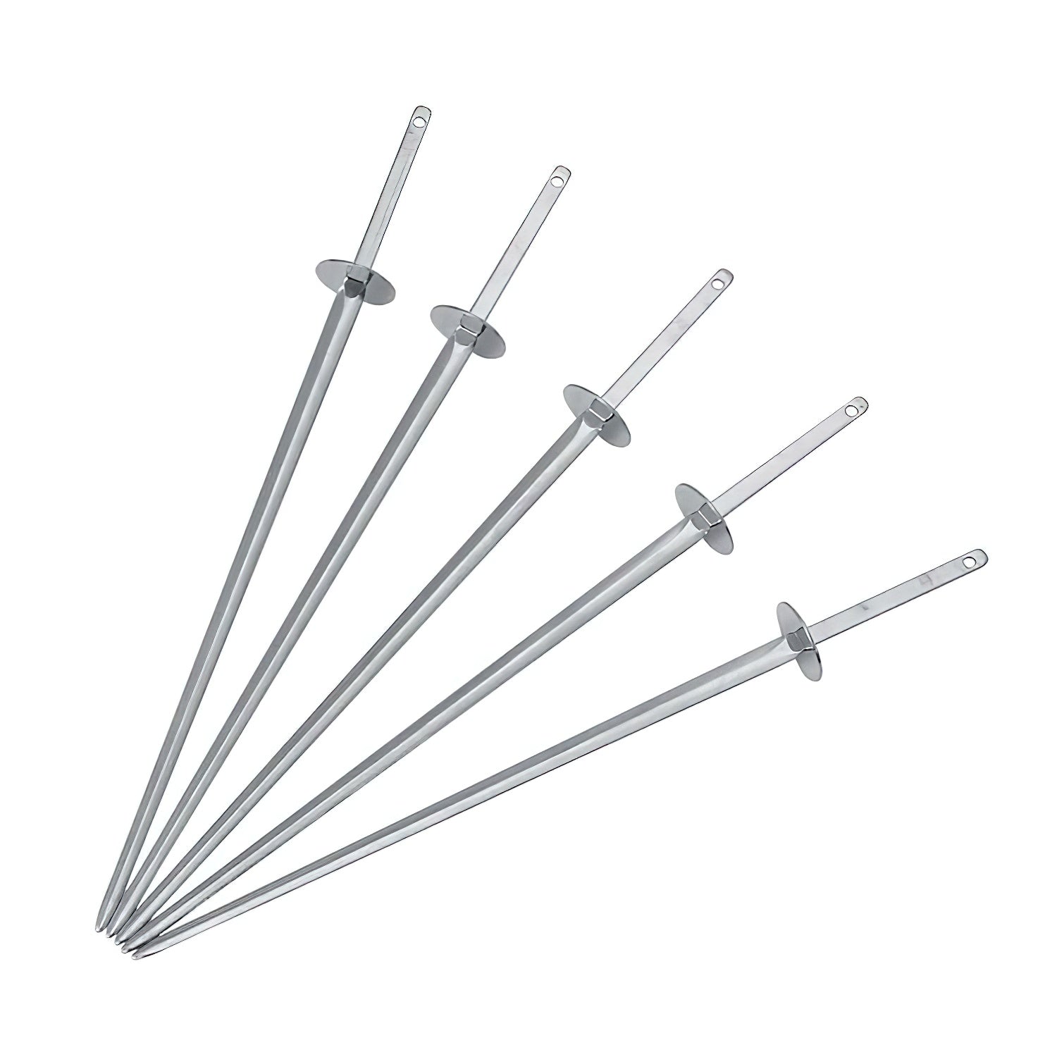 Premium Kinka Stainless Steel Flange Head Metal Skewers - 12