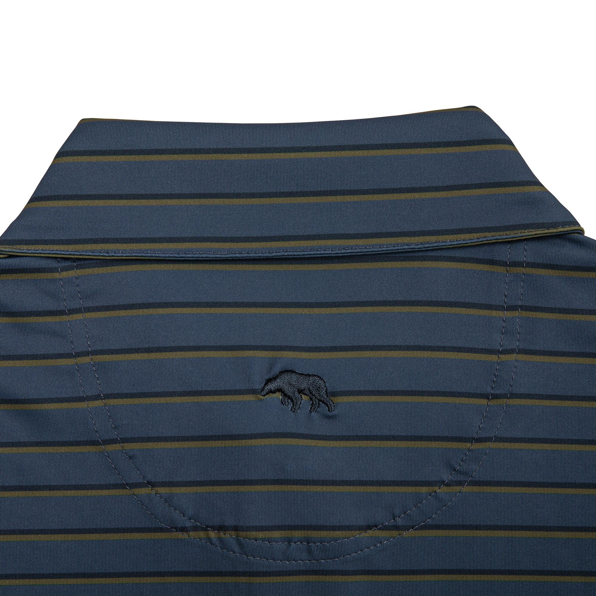 Performance Polo Shirt for Men - Fairway Stripe Golf Shirt with Moisture-Wicking & UV Protection - Ideal for Golf, Tennis & Outdoor Sports Activities
