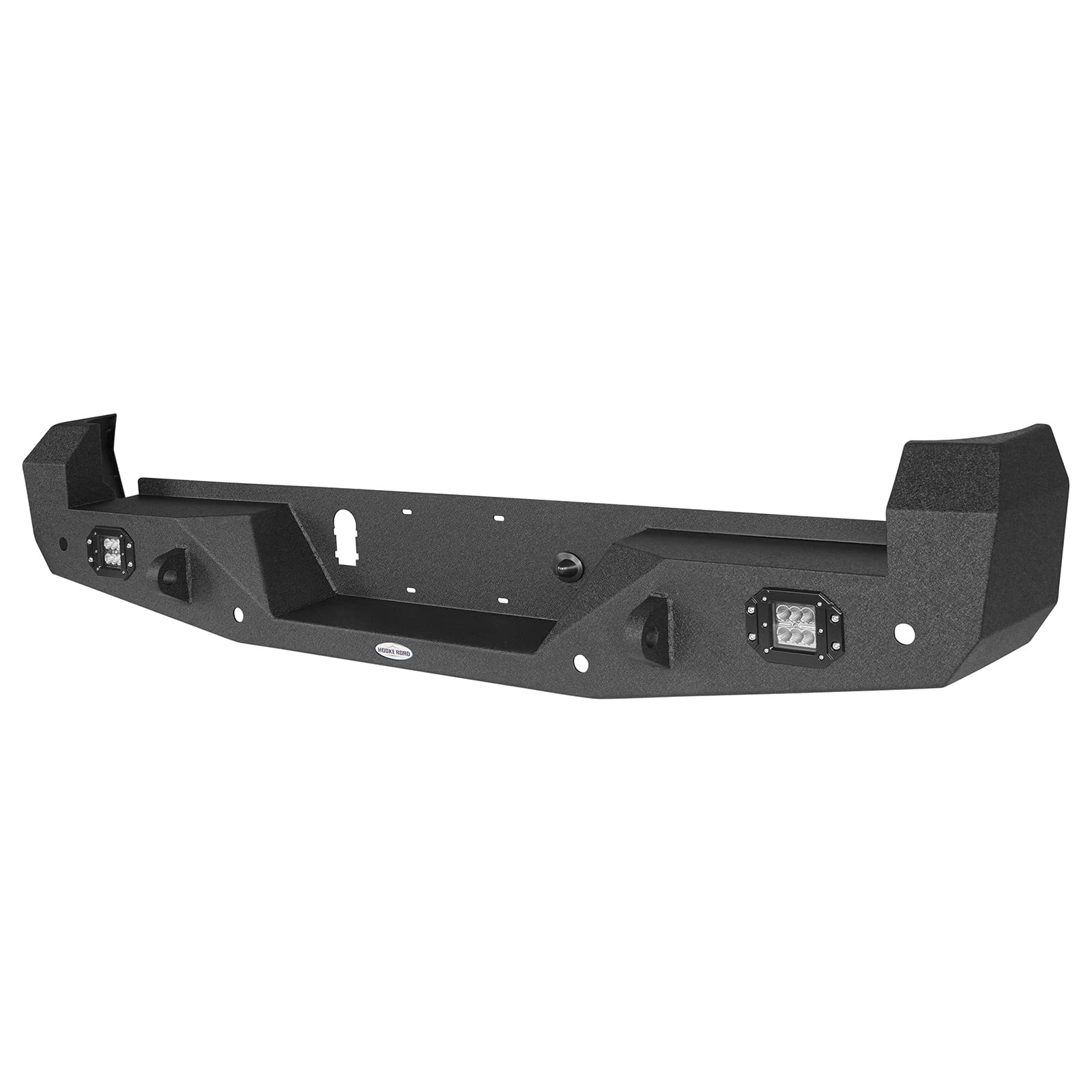 Hooke Road Heavy Duty Rear Bumper with 2×18W LED Lights for 2016-2023 Toyota Tacoma 3rd Gen | Off-Road Protection & Enhanced Visibility for Adventure Trucks