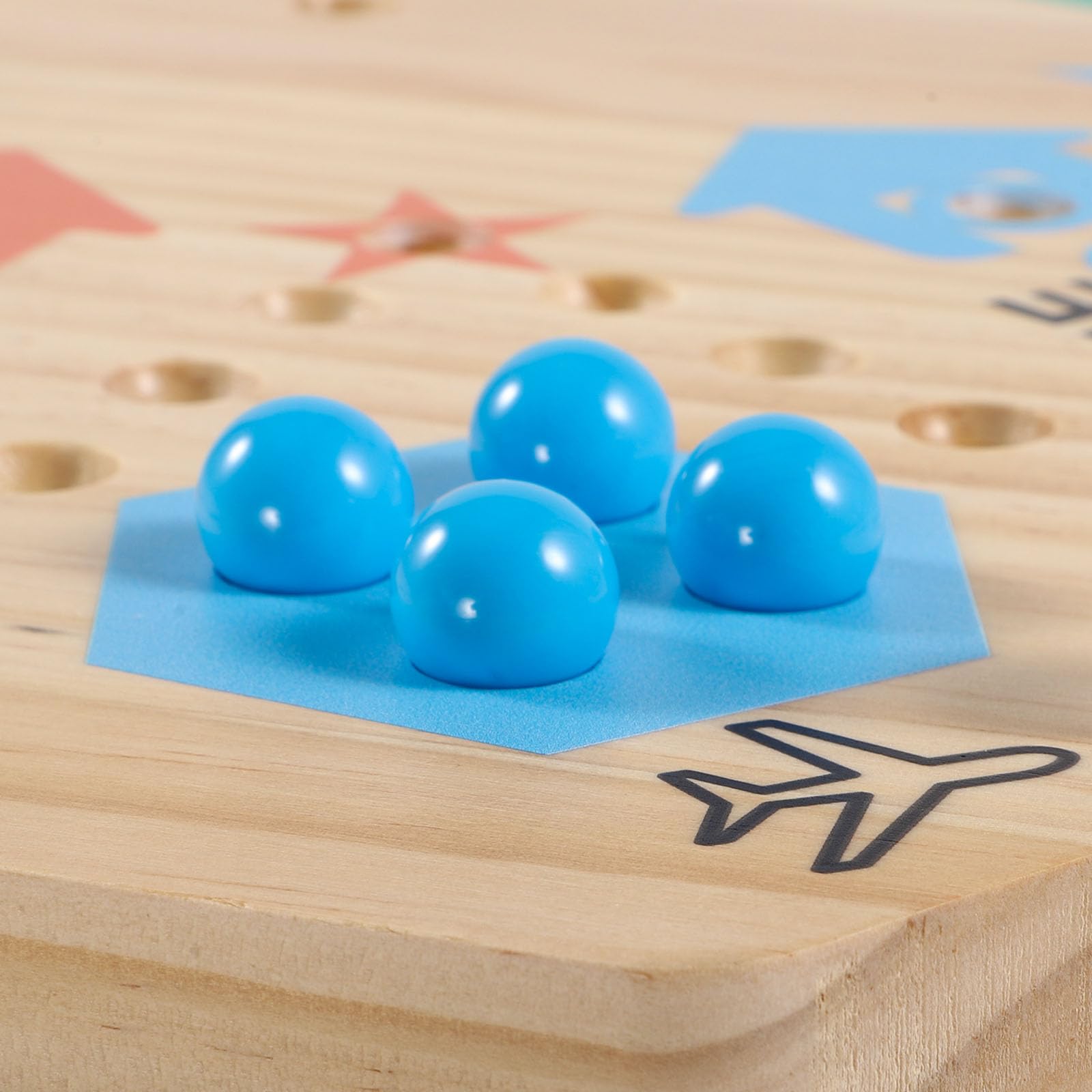 30Pcs 14MM Wahoo Board Game Replacement Marbles - 6 Vibrant Colors with 6 Dice & Storage Bag - Perfect for Aggravation, Wahoo, and Classic Marble Board Games - Great for Family Game Nights and Travel Entertainment