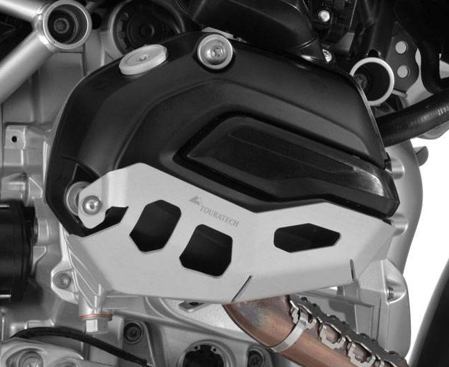 Touratech Aluminum Valve Cover Guards for BMW R1200GS WC (2013) & R1200RT WC (2014) - Motorcycle Engine Protection for Off-Road Adventures