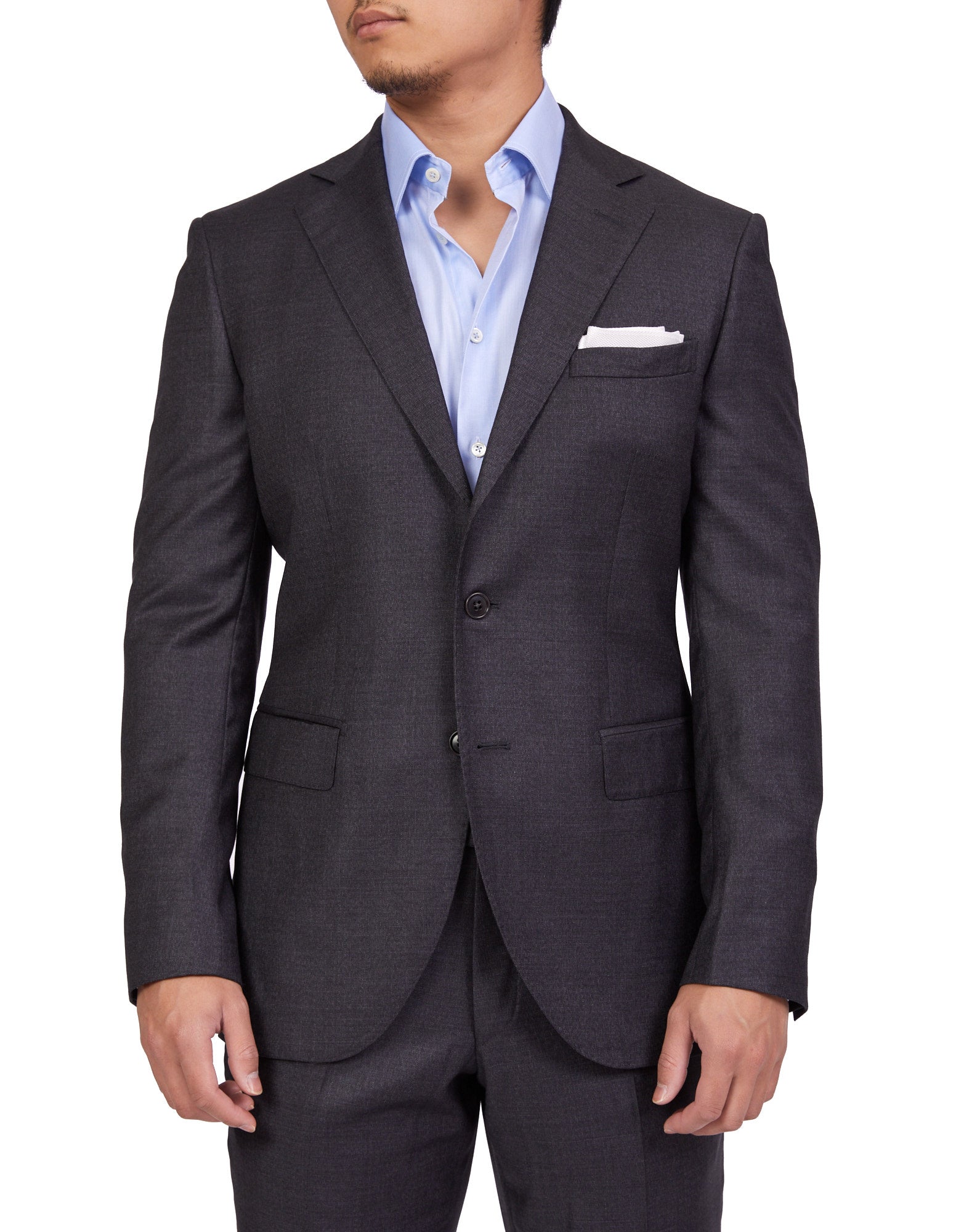 Henry Sartorial Chilton Men's Wool Suit - Charcoal Gray | Premium Business Attire for Office, Weddings & Formal Events