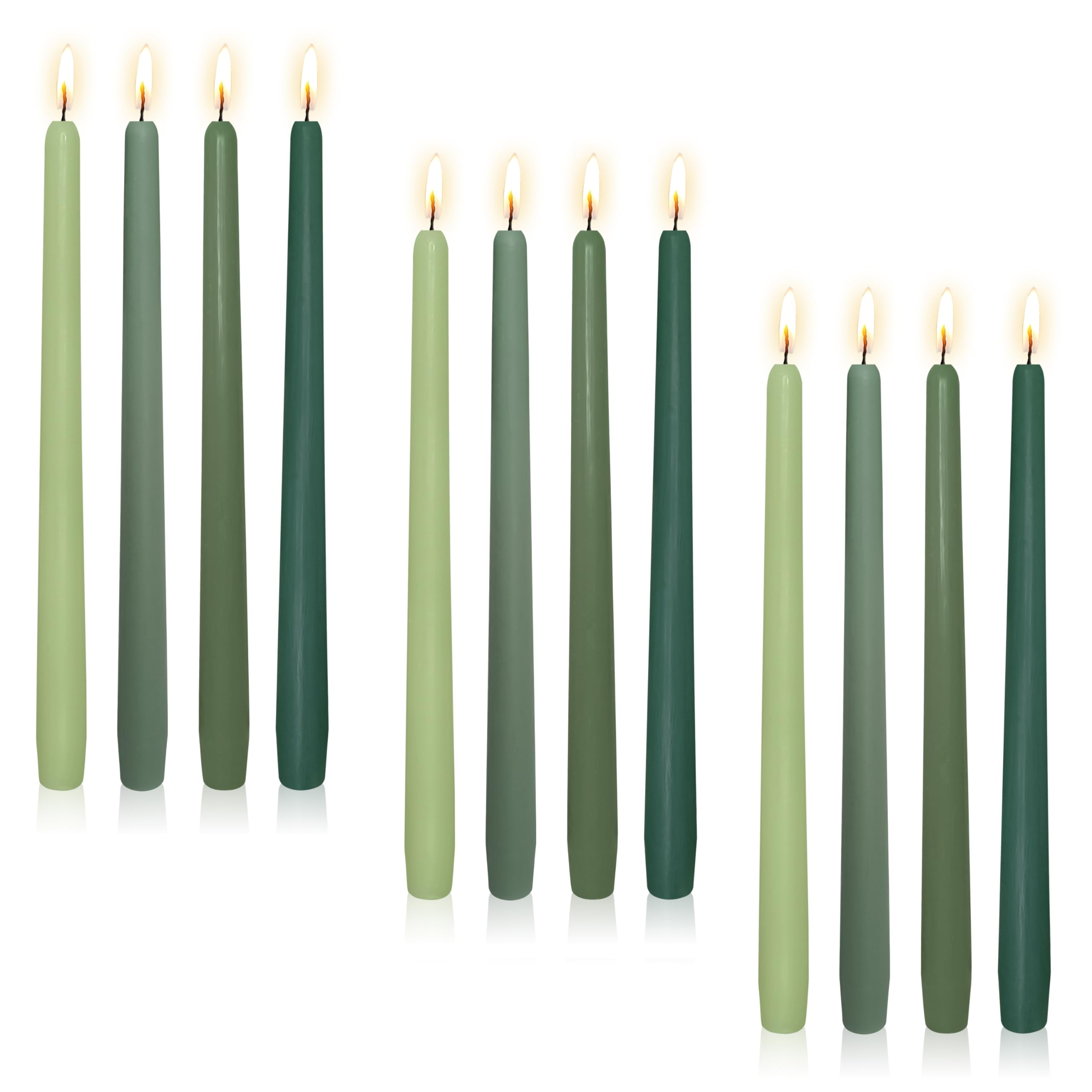 10 Inch Dripless Taper Candles - Rose Scented Colored Candlesticks for Weddings, Home Decor & Parties (Pack of 12) | Elegant Table Centerpiece & Romantic Gift for Women