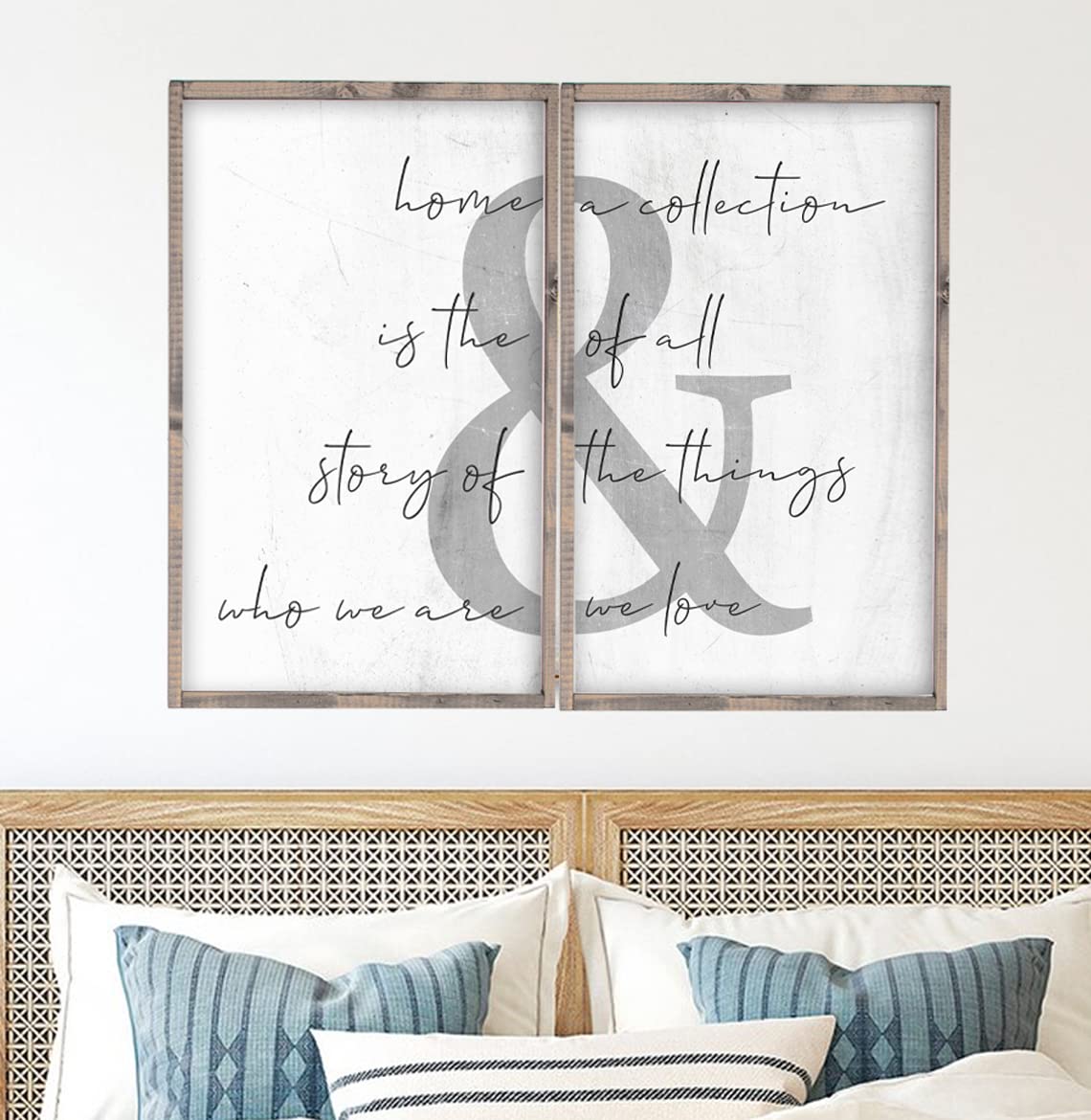 Rustic Farmhouse Sign Wall Art Decor - Distressed Wood Framed Home Decor with Southern Charm (25