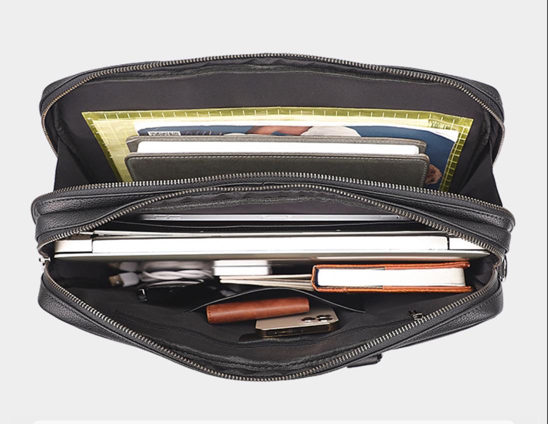 Genuine Leather Messenger Bag for Men & Women - Durable & Stylish Crossbody Laptop Bag - Perfect for Work, Travel & Everyday Use