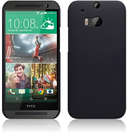 HTC One M8 Hard Shell Protective Case - Black | Slim Durable Cover for HTC One M8 Smartphone | Perfect for Everyday Use & Travel Protection