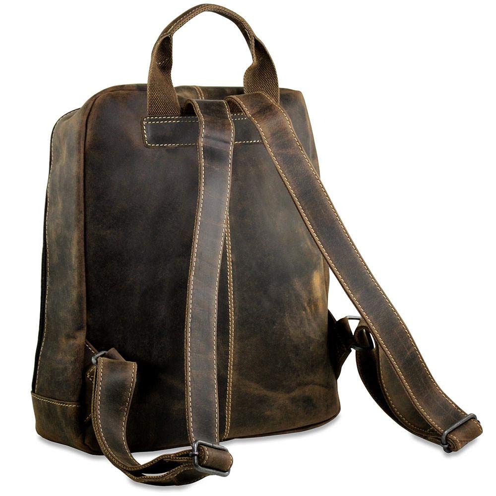 Jack Georges Arizona Backpack #A4516 - Genuine Leather Brown Backpack for Men & Women | Durable Travel, Work & College Backpack with Laptop Compartment | Perfect for Commuting, Hiking & Daily Use