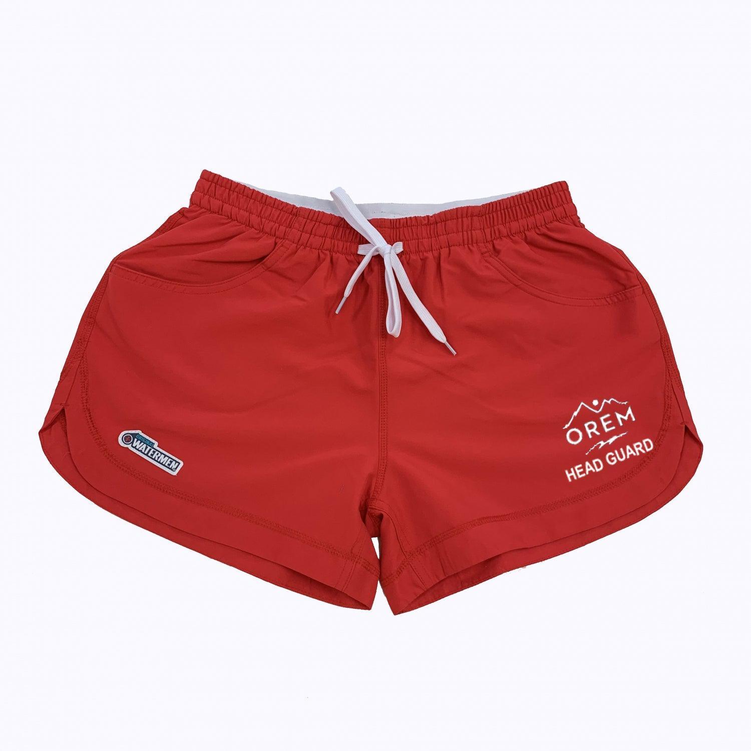 Orem Women's Aloha Stretch Shorts with Logo - Comfortable Athletic Shorts for Running, Yoga & Beachwear